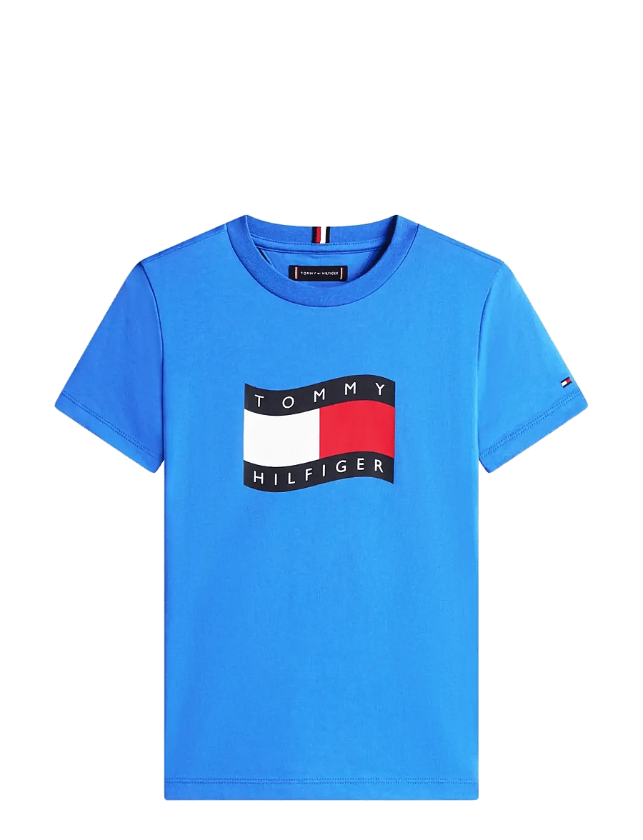 Tommy Hilfiger - WAVY FLAG T-SHIRT - kurzärmelige - empire blue - 1