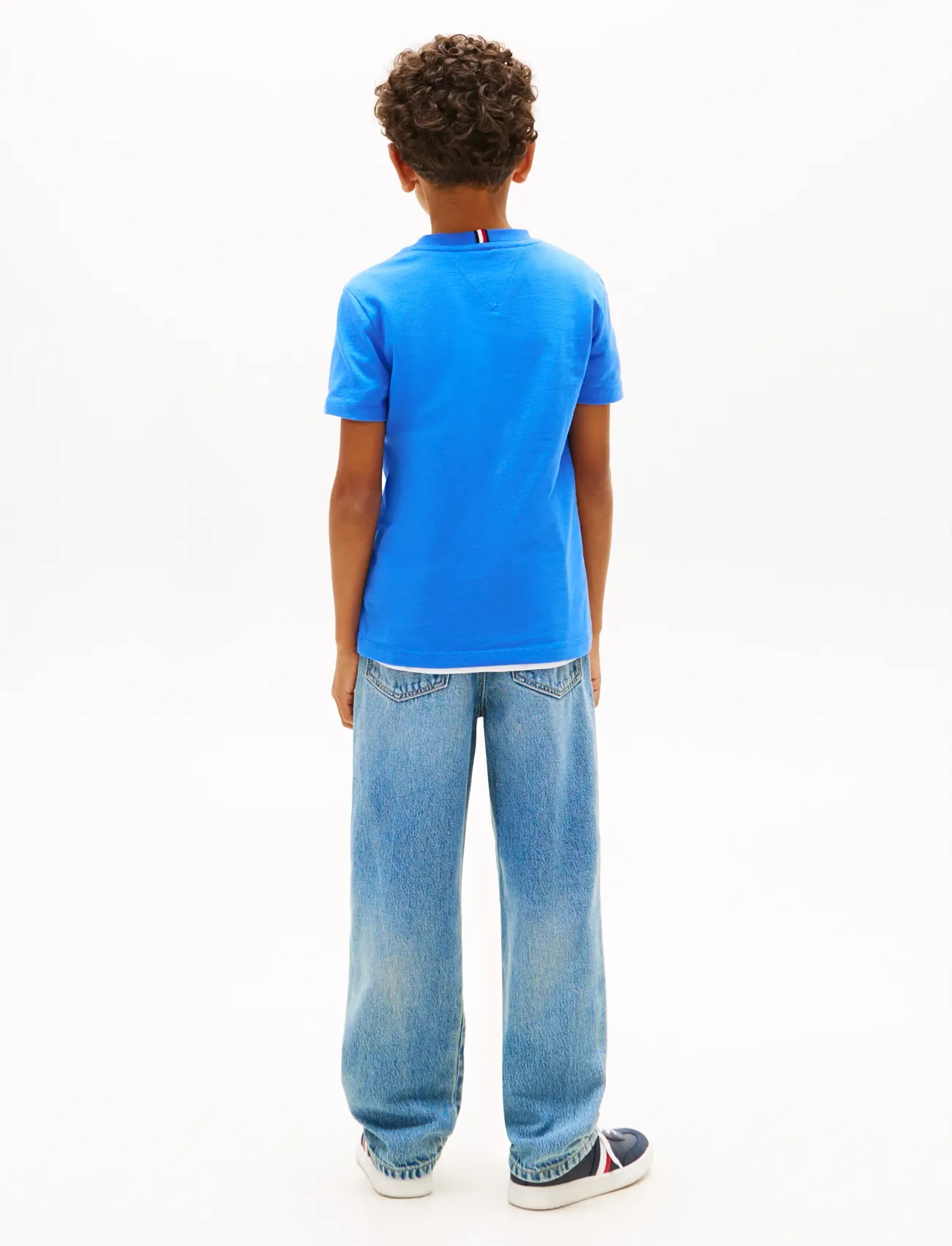 Tommy Hilfiger - WAVY FLAG T-SHIRT - kortærmede t-shirts - empire blue - 2