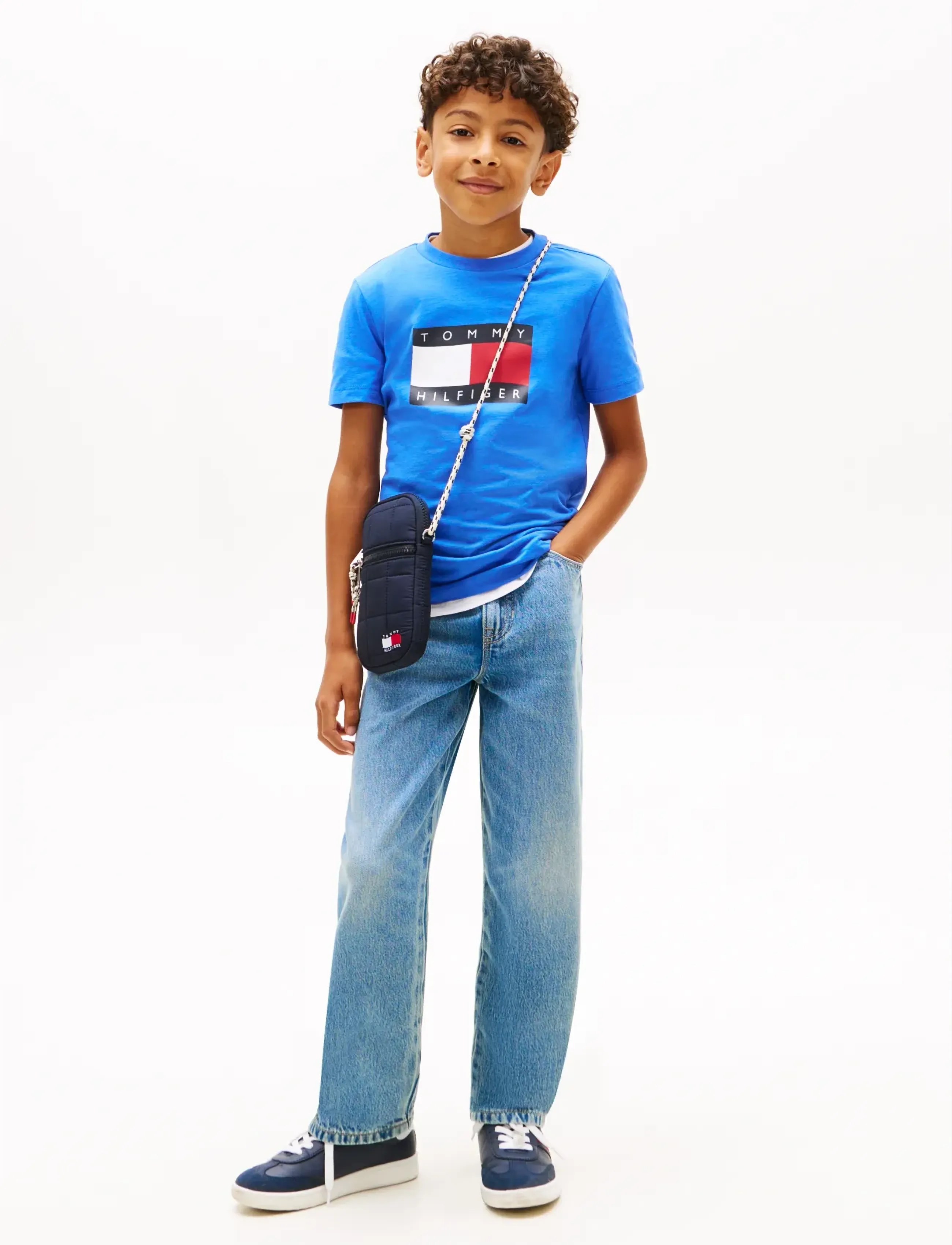 Tommy Hilfiger - WAVY FLAG T-SHIRT - kortærmede t-shirts - empire blue - 3