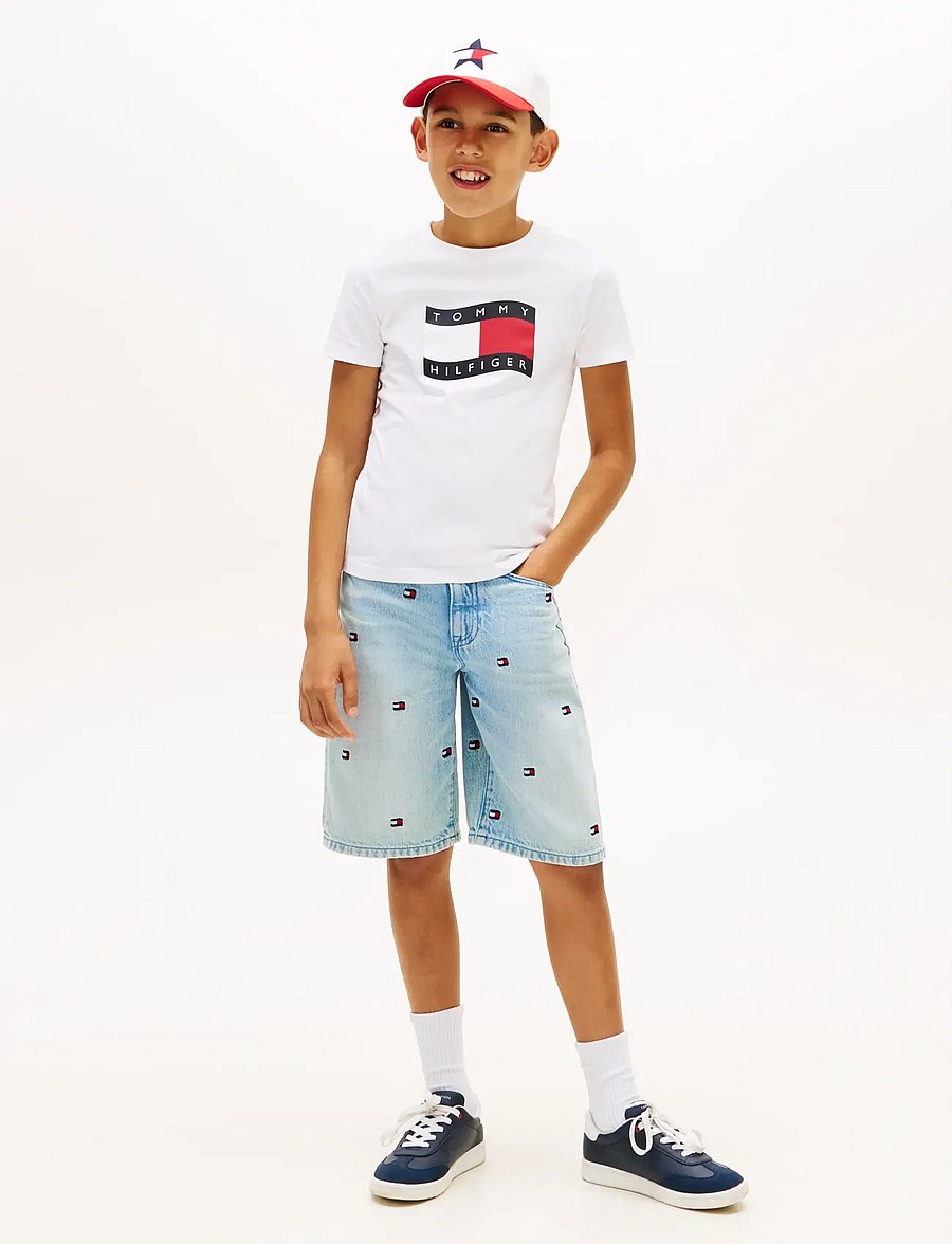 Tommy Hilfiger - WAVY FLAG T-SHIRT - kurzärmelige - white - 3