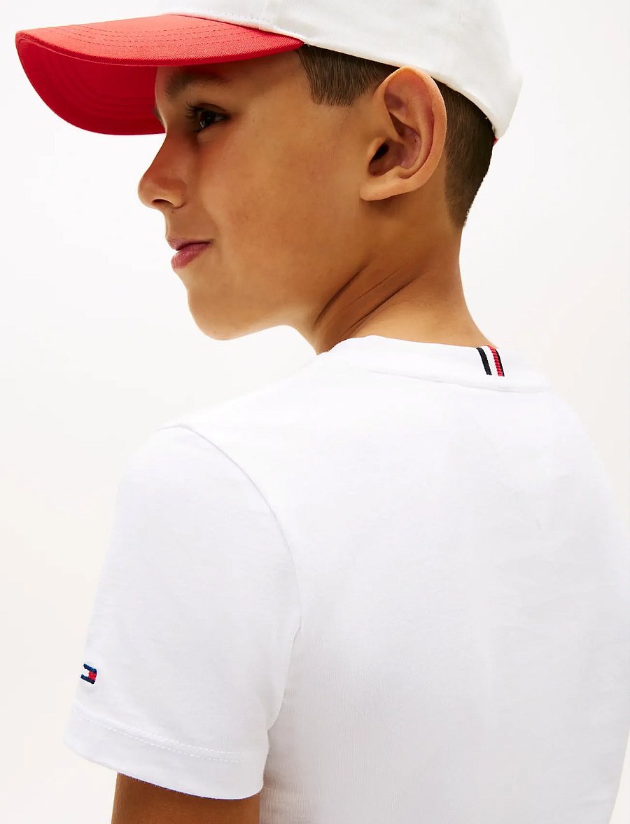 Tommy Hilfiger - WAVY FLAG T-SHIRT - kurzärmelige - white - 4