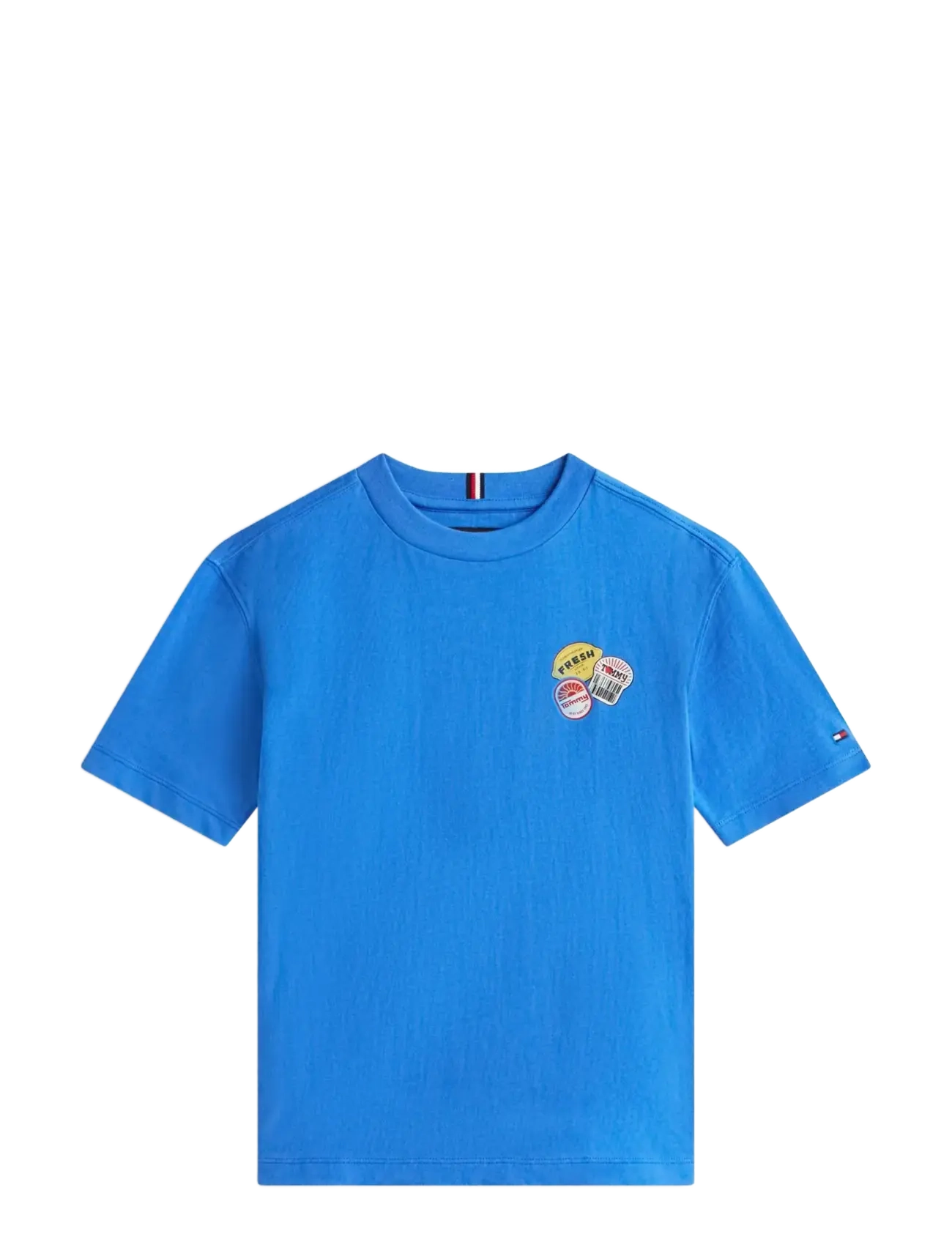 TOMMY HILFIGER Sticker Print Graphic T-Shirt Blau - 164 - Kinder