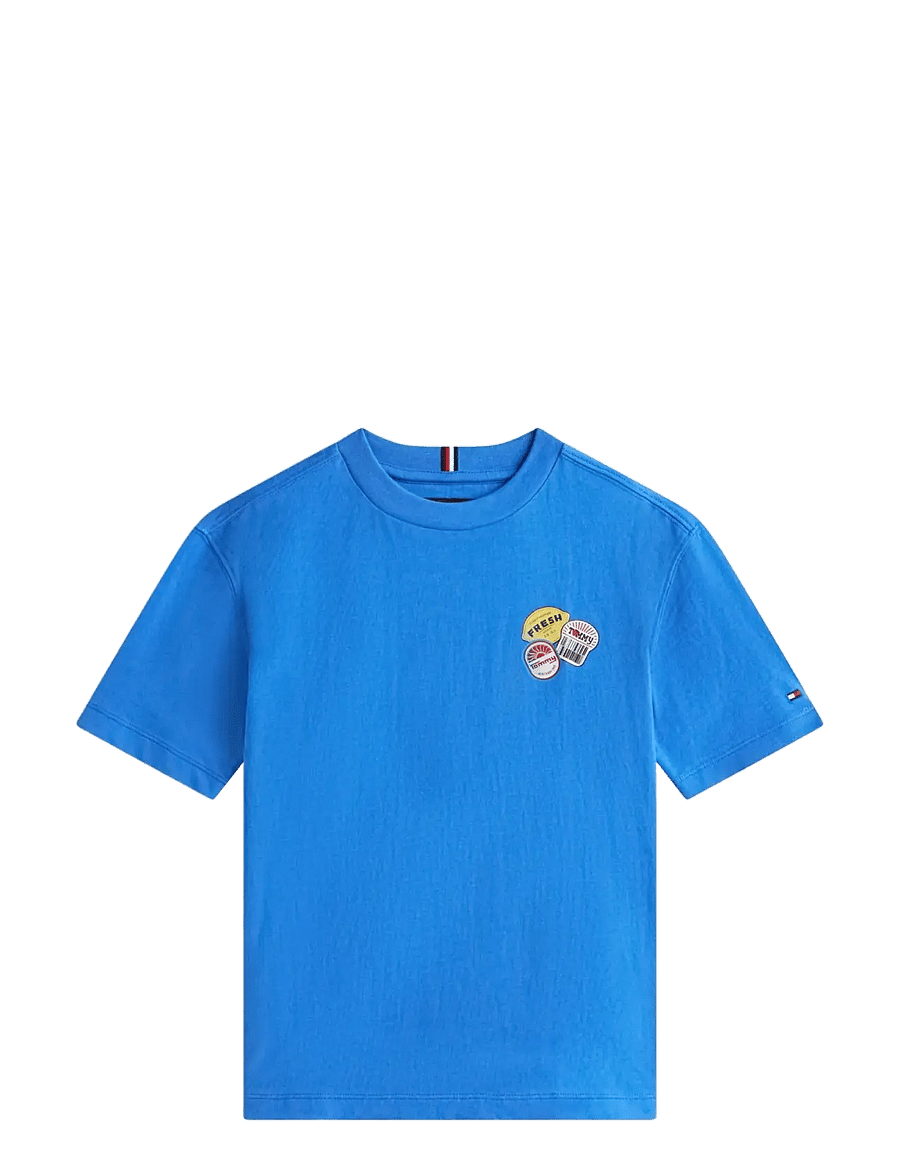 Tommy Hilfiger - STICKER PRINT GRAPHIC T-SHIRT - kurzärmelige - empire blue - 1