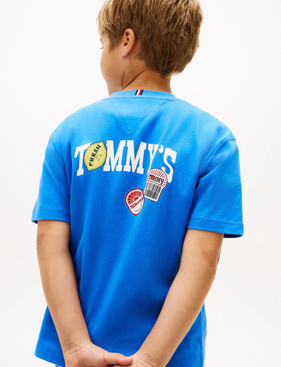 Tommy Hilfiger - STICKER PRINT GRAPHIC T-SHIRT - kurzärmelige - empire blue - 4