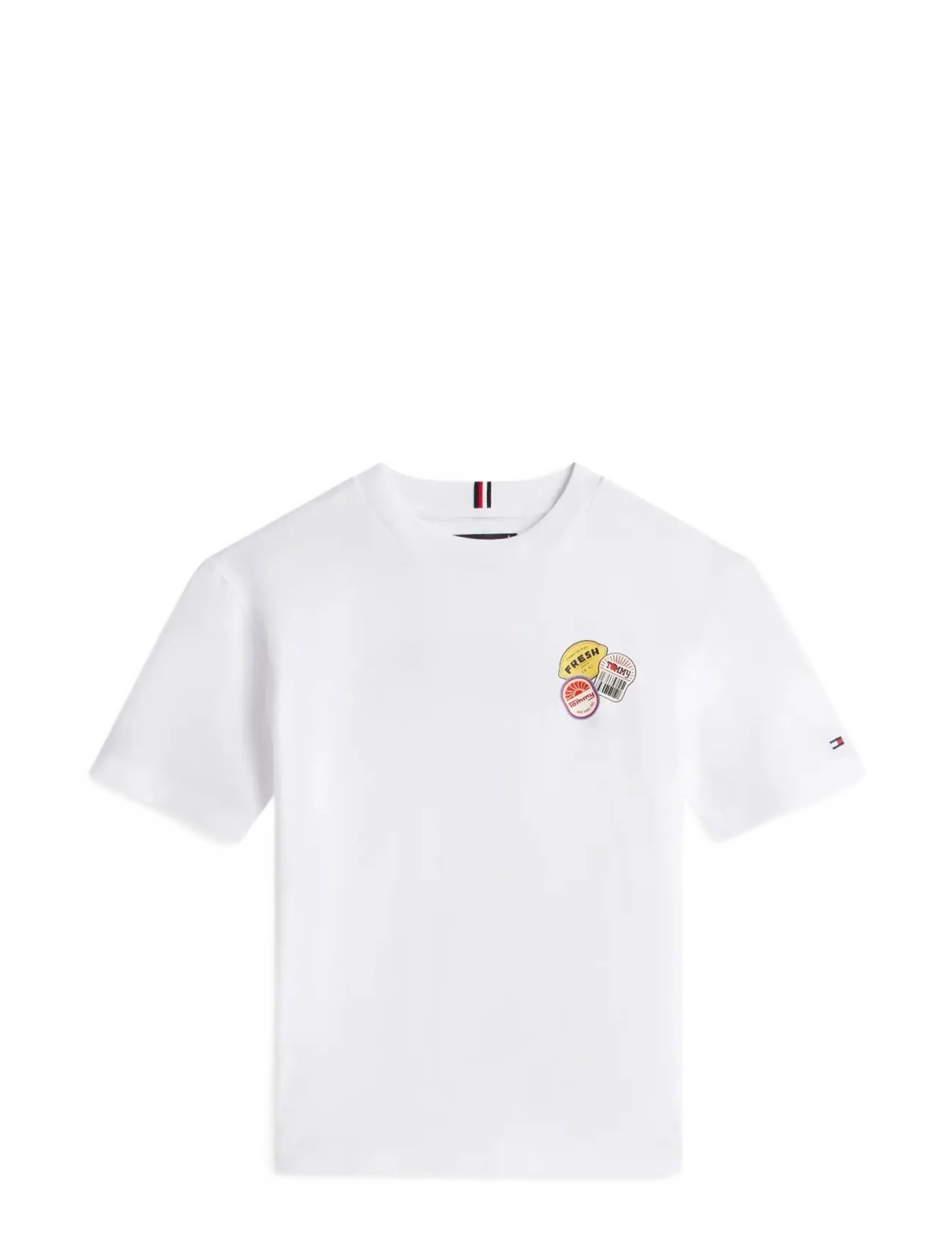 TOMMY HILFIGER Sticker Print Graphic T-Shirt Weiß - 164 - Kinder