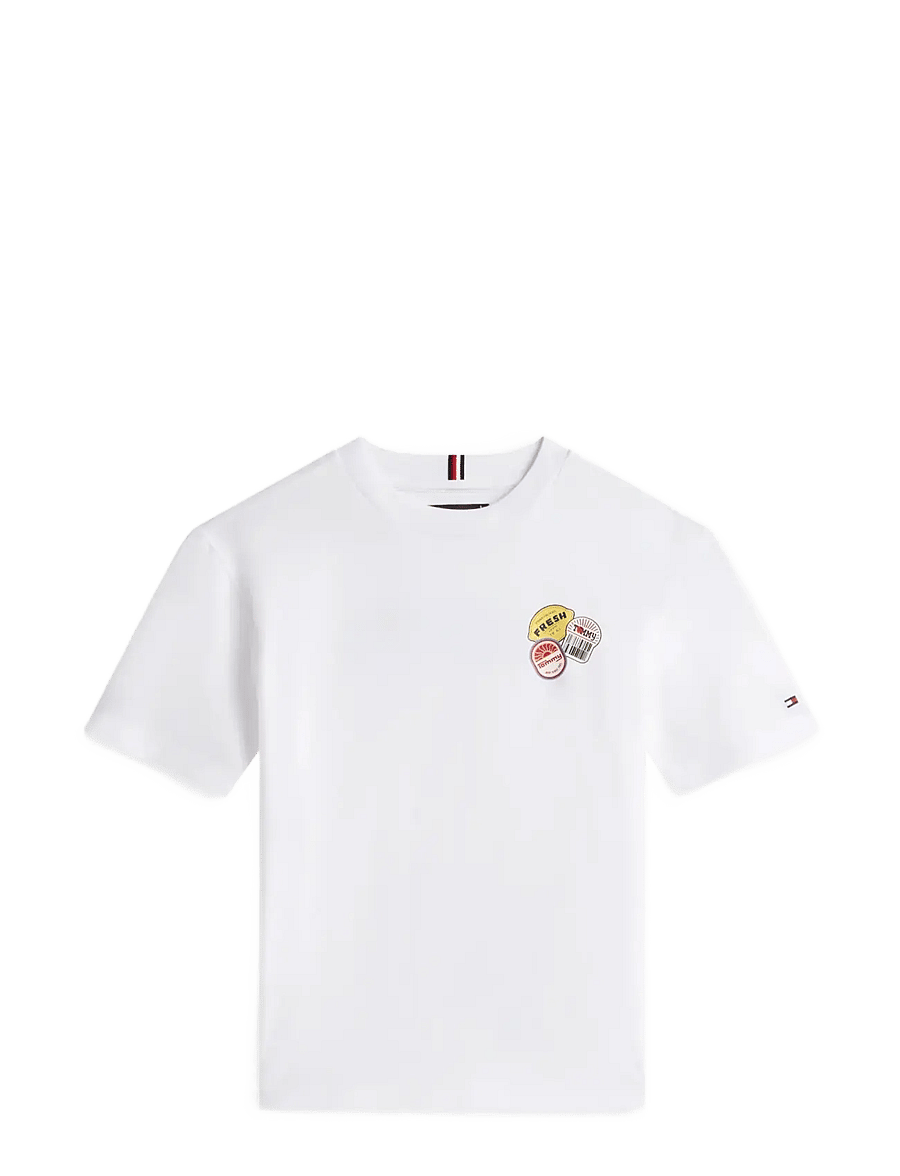 Tommy Hilfiger - STICKER PRINT GRAPHIC T-SHIRT - kurzärmelige - white - 1