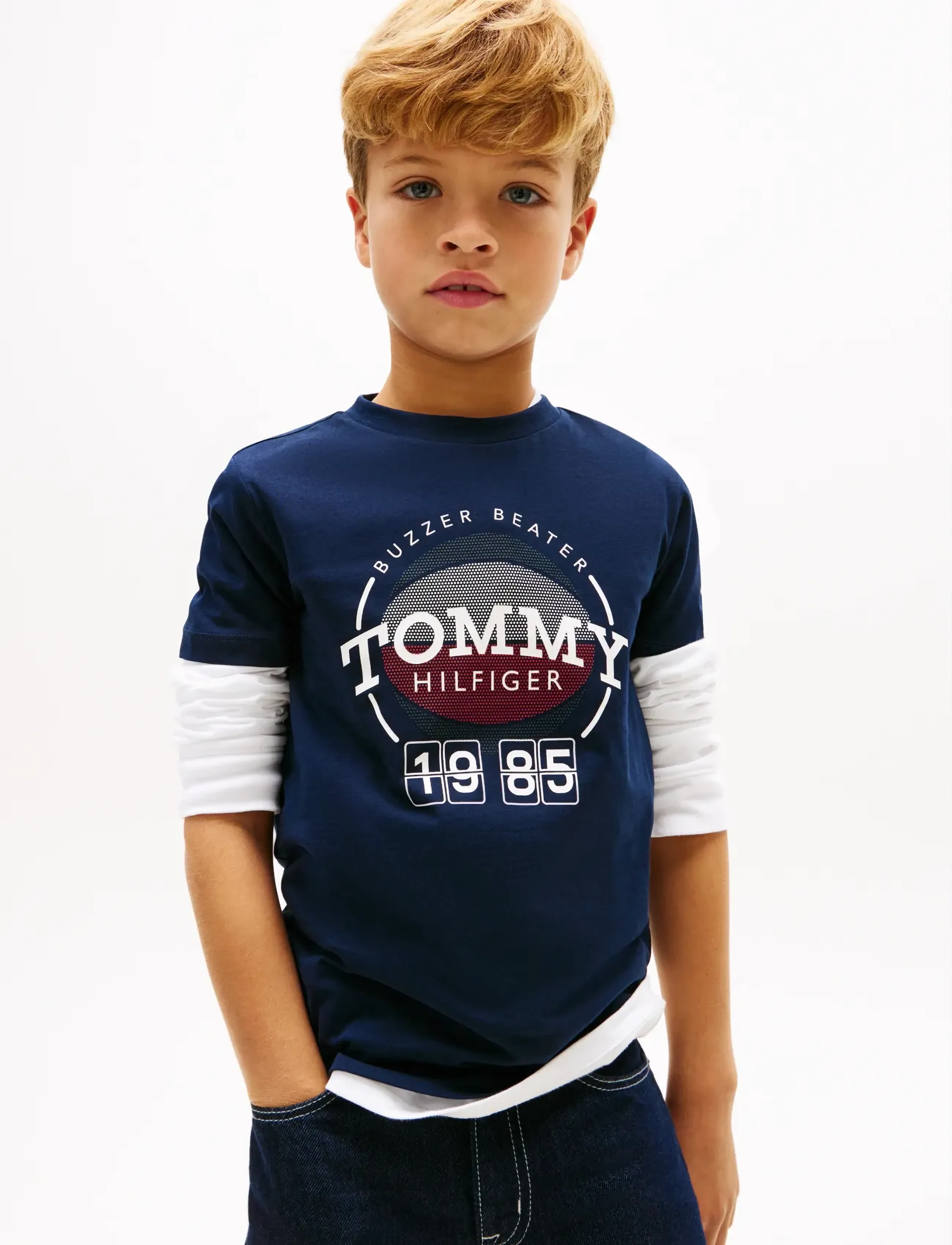 Tommy Hilfiger BASKETBALL GRAPHIC T-SHIRT - Oberteile - DARK NIGHT NAVY / navy