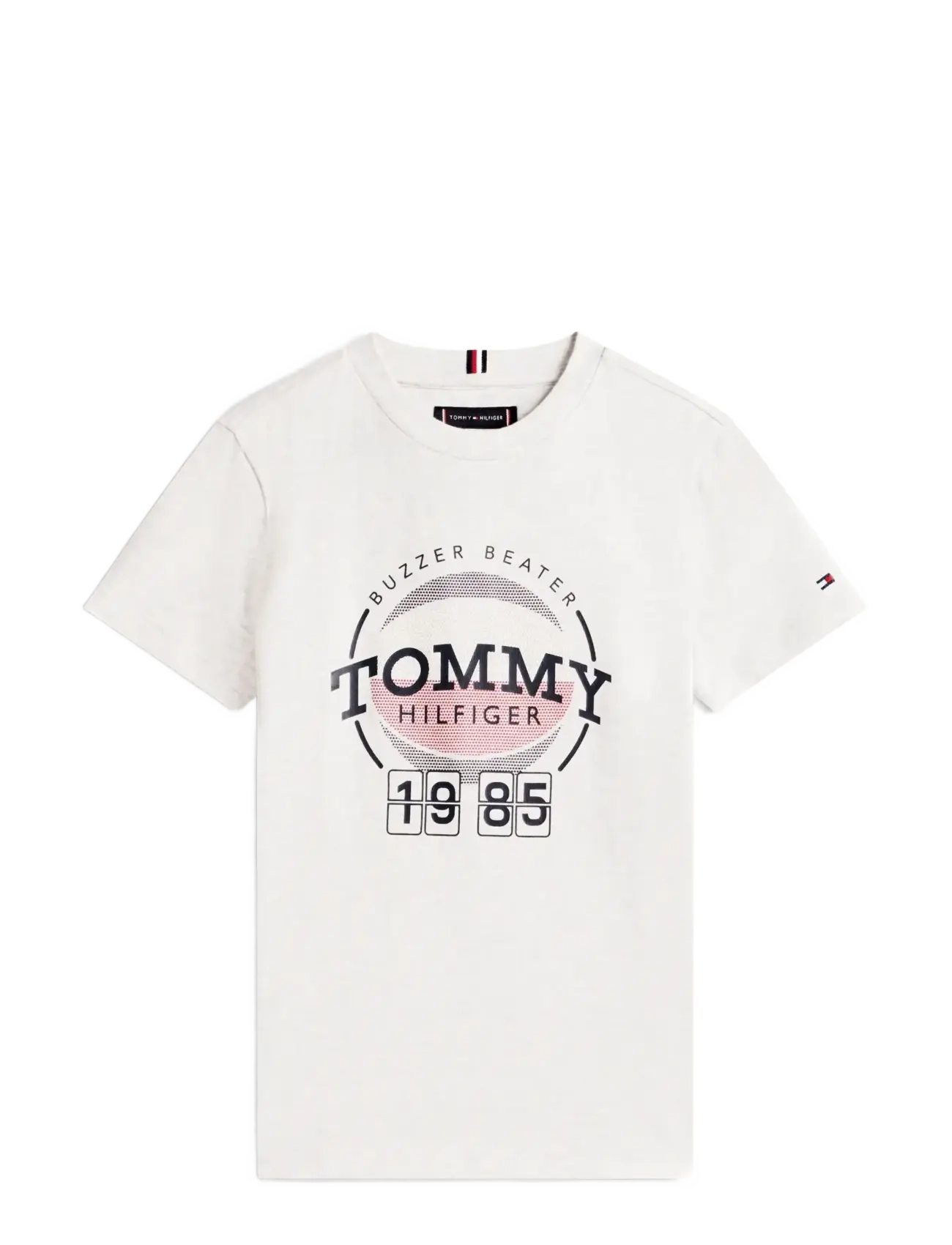Tommy Hilfiger BASKETBALL GRAPHIC T-SHIRT - Tommy Hilfiger - LIGHT GREY HEATHER / cream