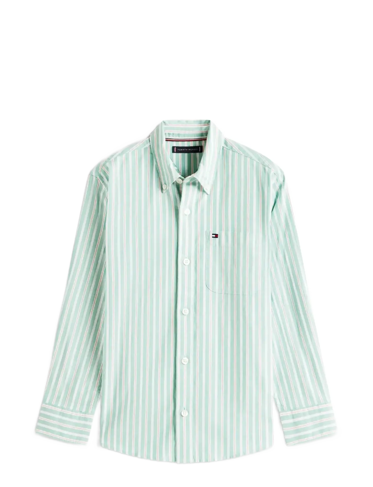 TOMMY HILFIGER Flex Ithaca Multistripe Shirt Ls Grün - 164 - Kinder
