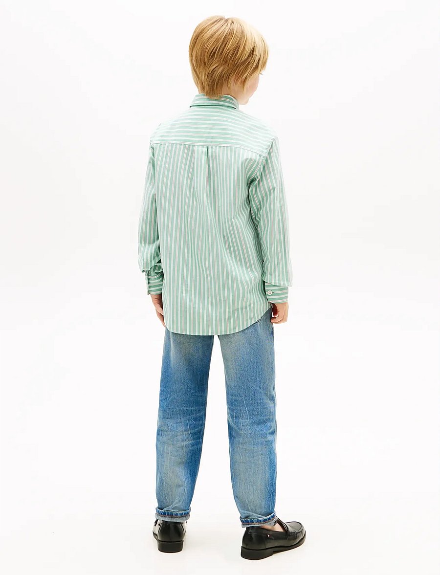 Tommy Hilfiger - FLEX ITHACA MULTISTRIPE SHIRT LS - long-sleeved shirts - bahama green - 2