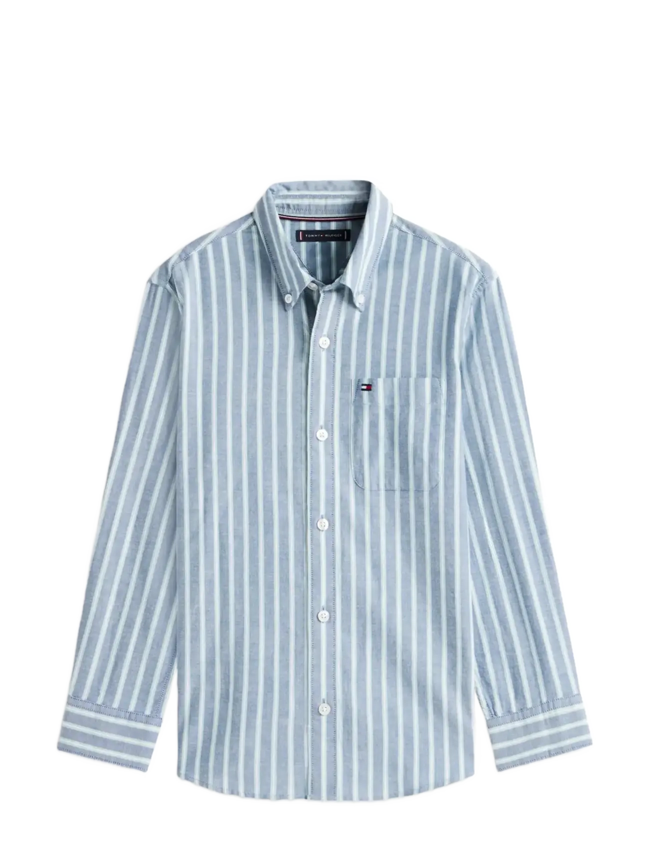 TOMMY HILFIGER Flex Ithaca Multistripe Shirt Ls Blau - 140 - Kinder