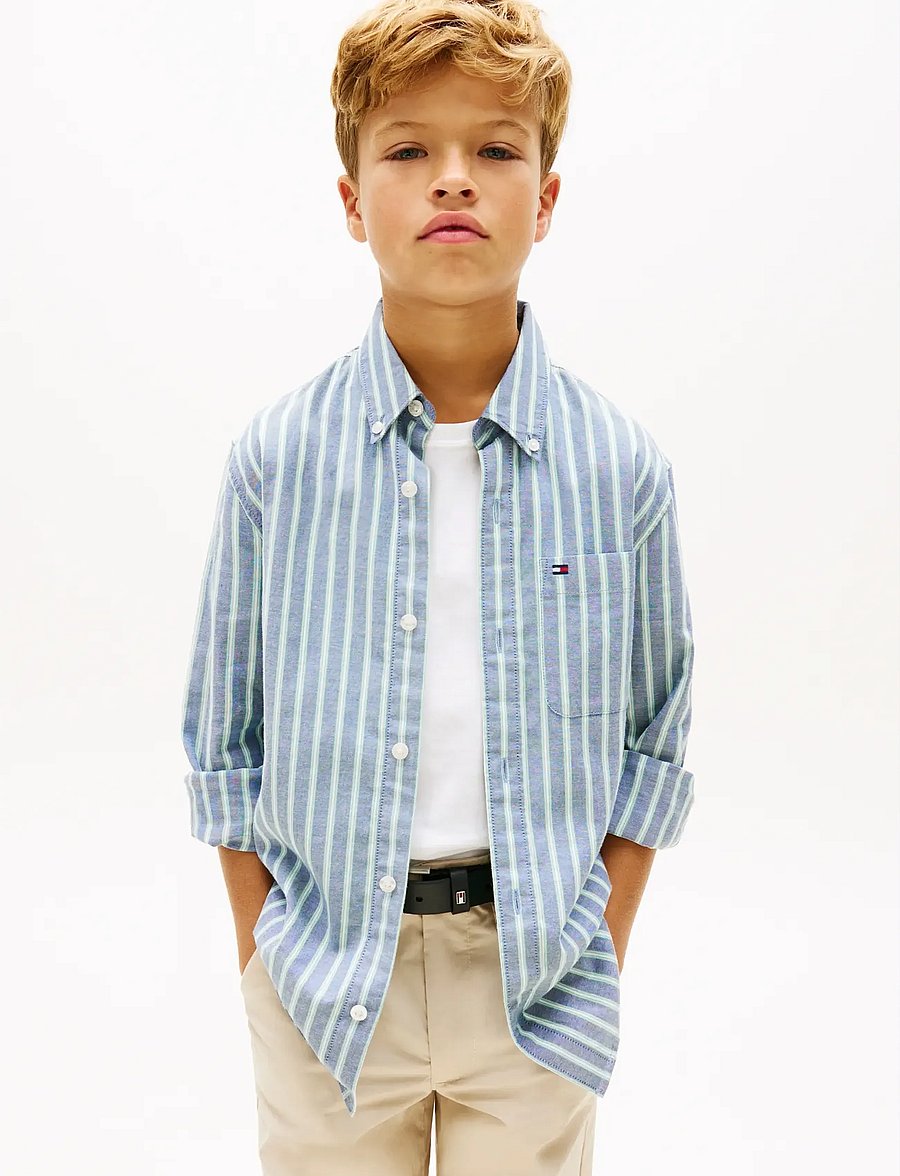 Tommy Hilfiger - FLEX ITHACA MULTISTRIPE SHIRT LS - chemises à manches longues - dark night navy - 0