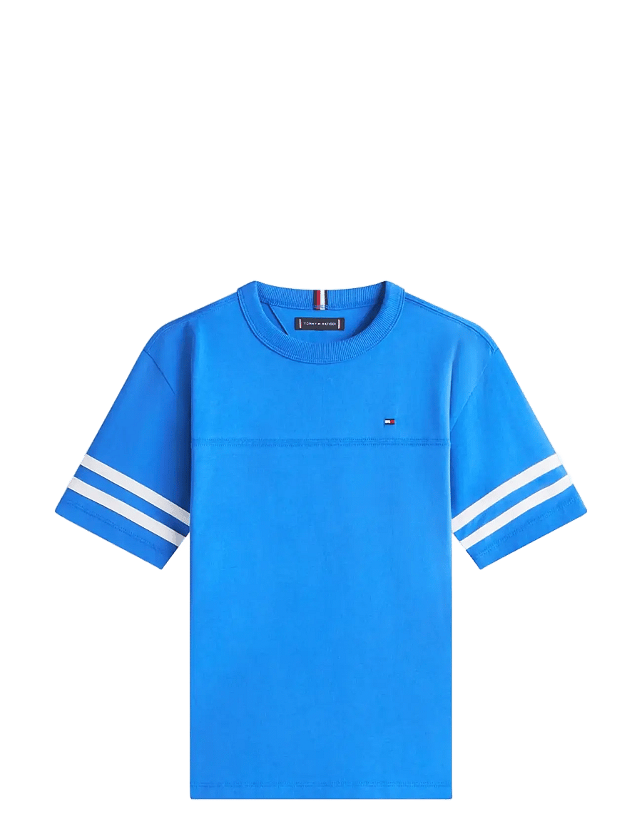 Tommy Hilfiger - VARSITY STRIPES T-SHIRT SS - kortärmade t-shirts - empire blue - 1
