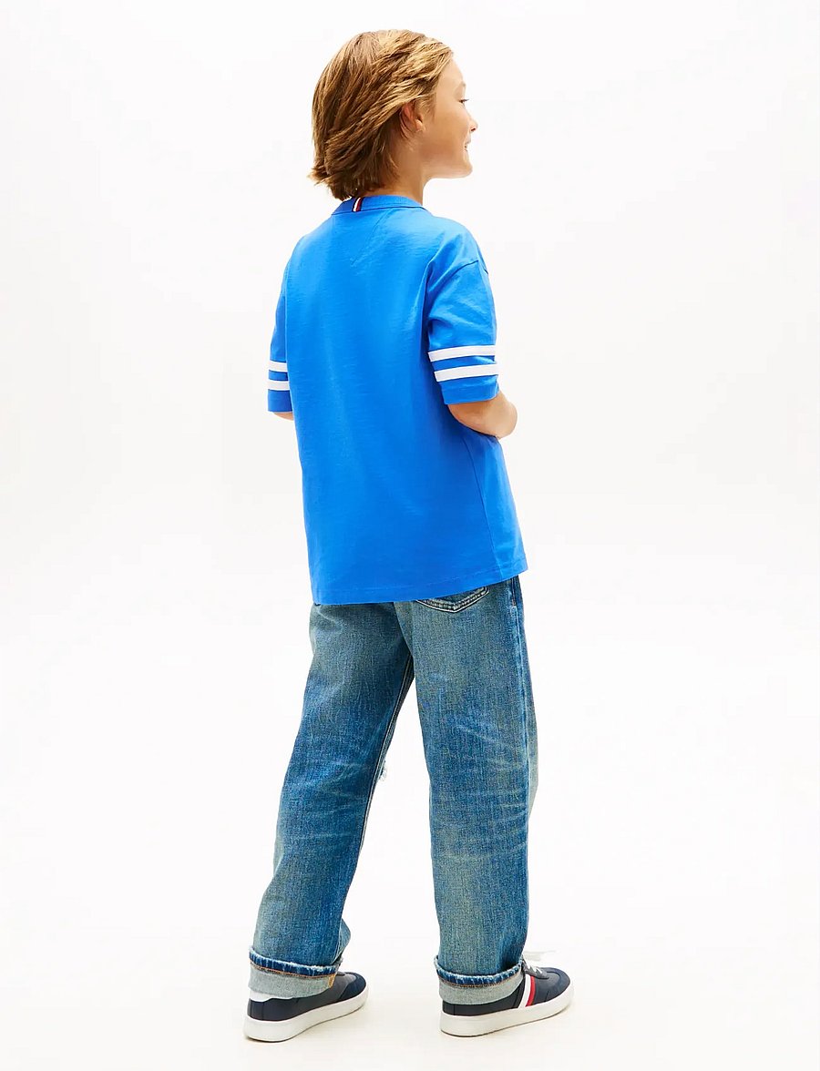 Tommy Hilfiger - VARSITY STRIPES T-SHIRT SS - kortärmade t-shirts - empire blue - 2