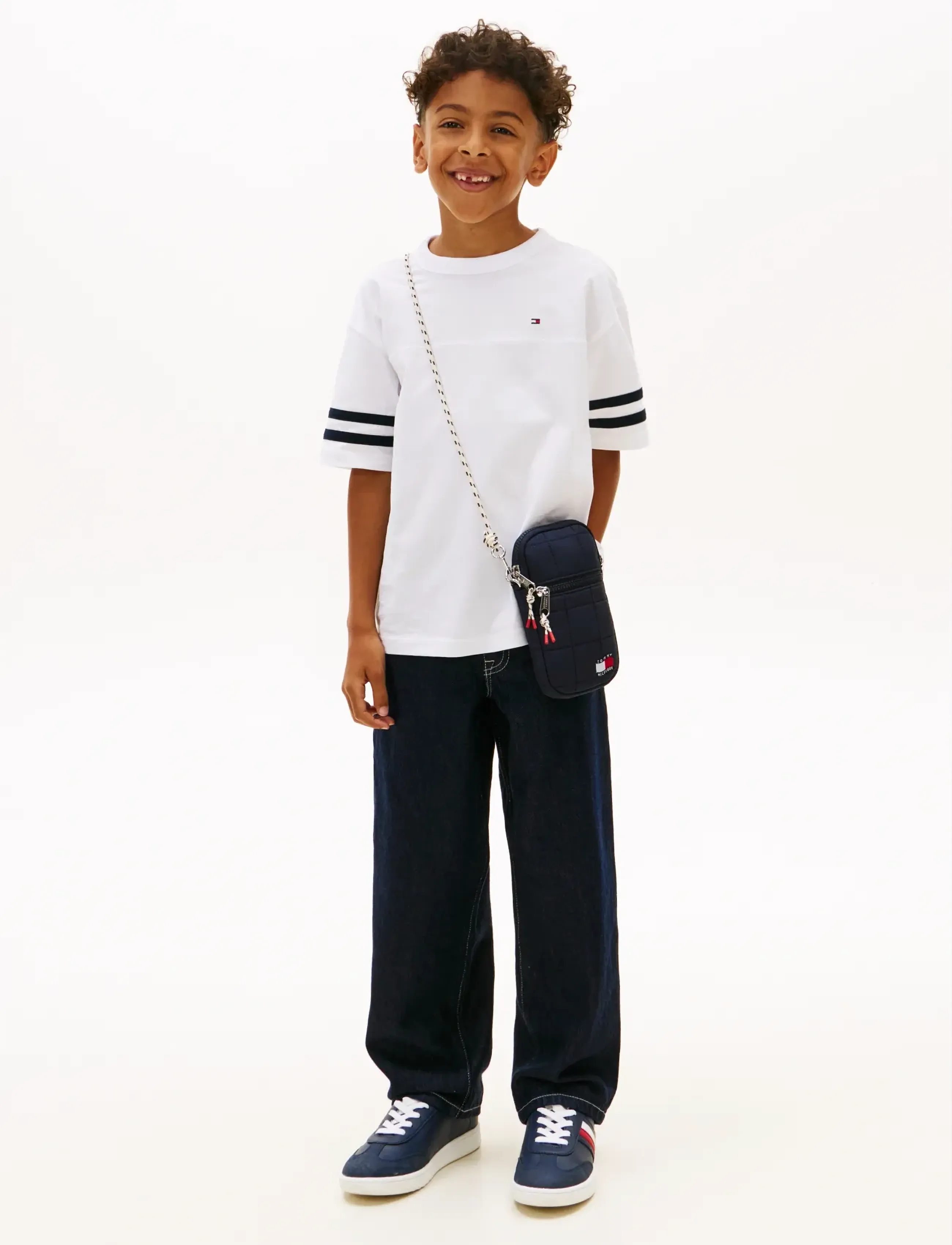 Tommy Hilfiger - VARSITY STRIPES T-SHIRT SS - stutterma bolir - white - 3