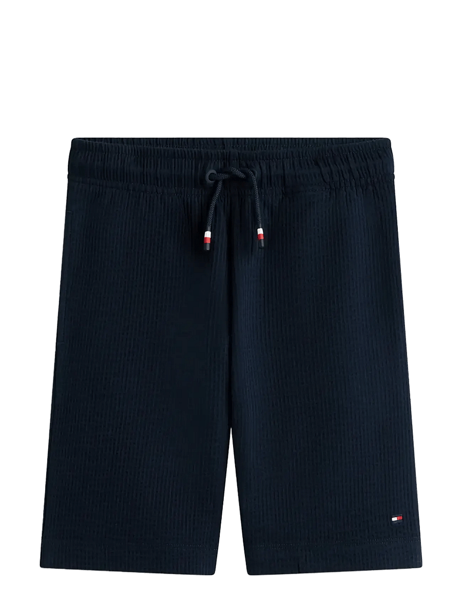 Tommy Hilfiger - JERSEY SEERSUCKER SWEATSHORT - sweatshorts - dark night navy - 1