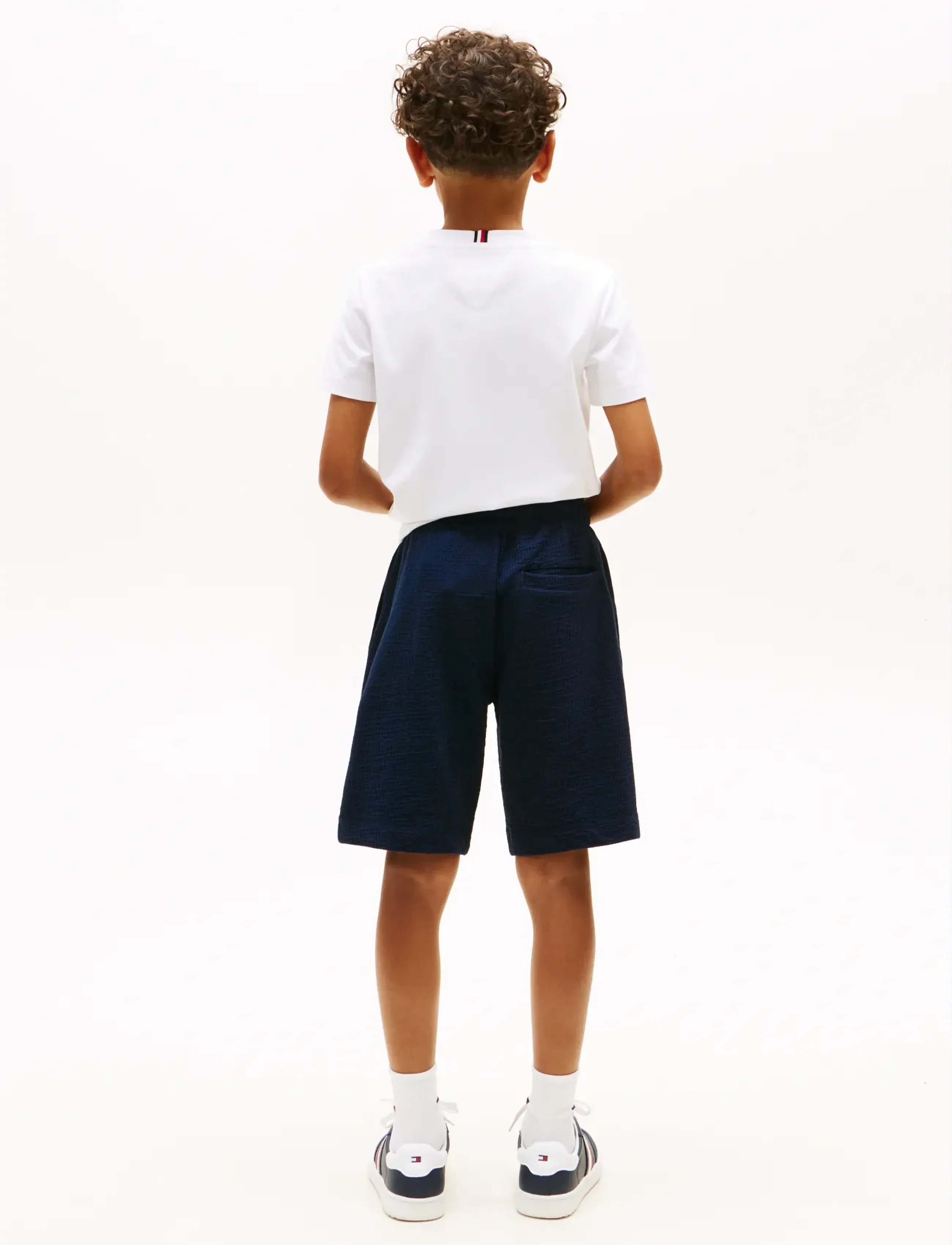 Tommy Hilfiger - JERSEY SEERSUCKER SWEATSHORT - sweat shorts - dark night navy - 2