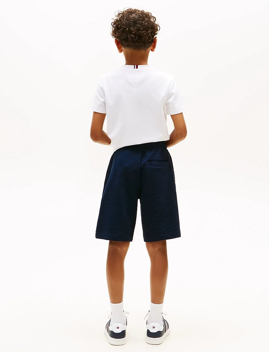 Tommy Hilfiger - JERSEY SEERSUCKER SWEATSHORT - sweatshorts - dark night navy - 2