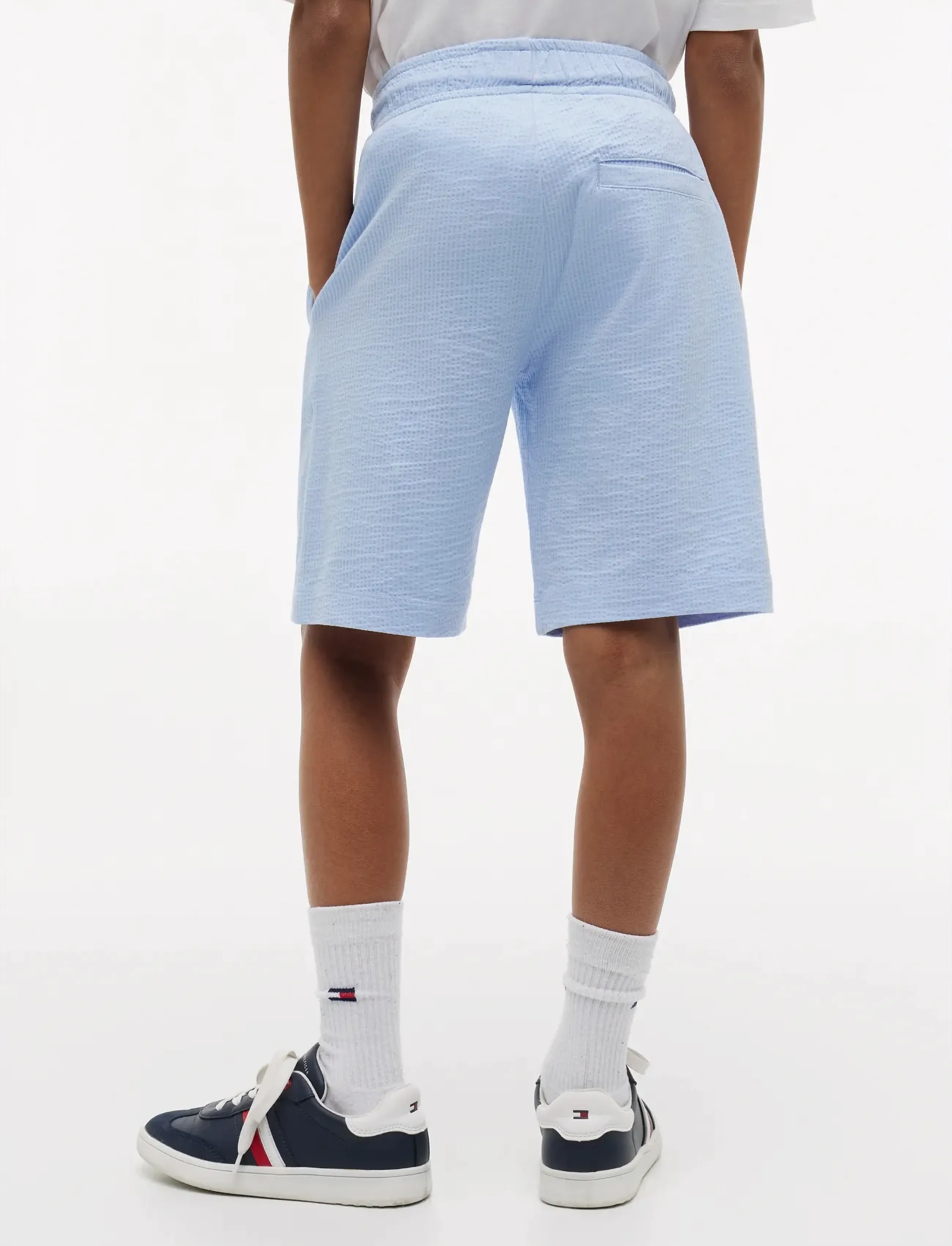 Tommy Hilfiger - JERSEY SEERSUCKER SWEATSHORT - sweatshorts - sweet blue - 2