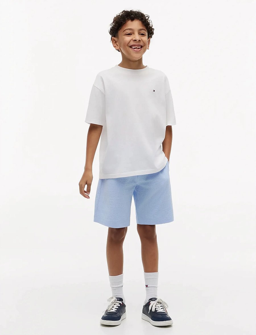 Tommy Hilfiger - JERSEY SEERSUCKER SWEATSHORT - sweatshorts - sweet blue - 3