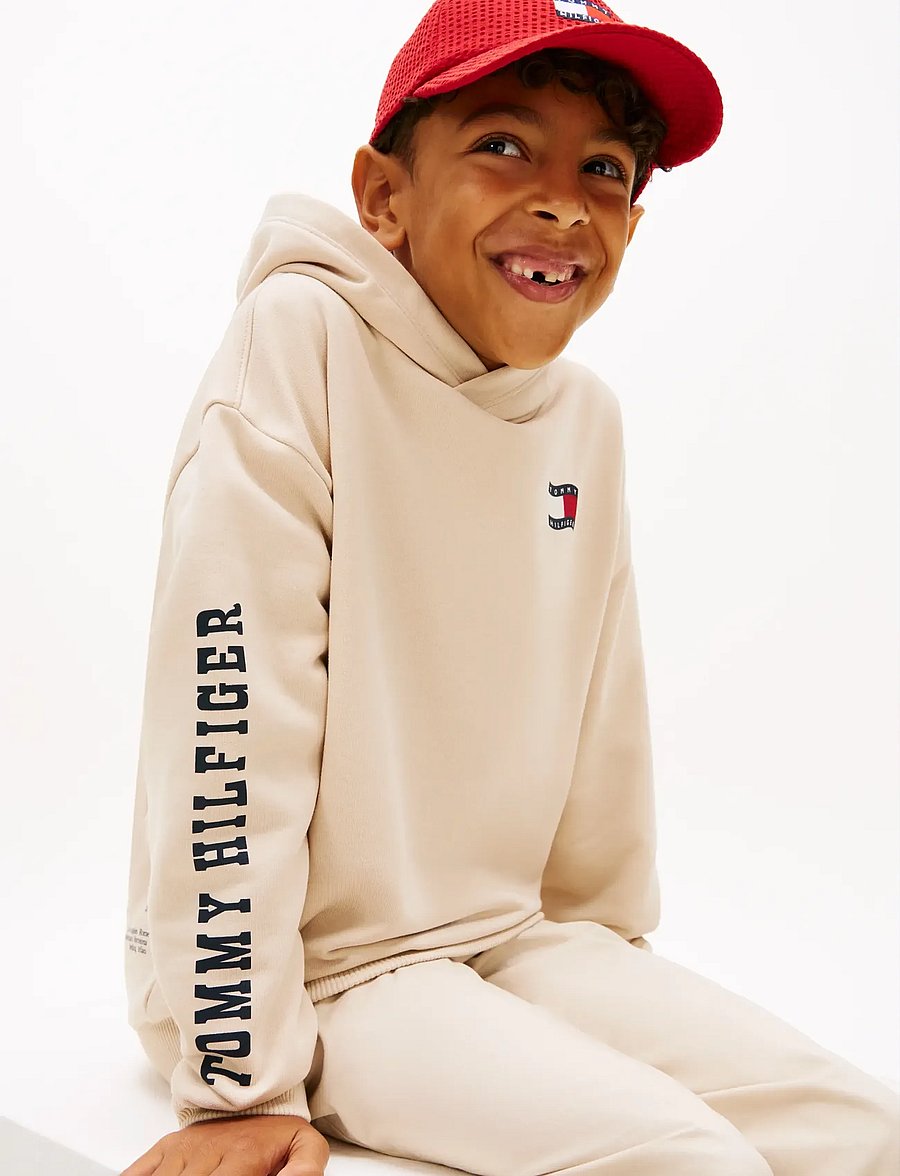 Tommy Hilfiger - WAVY FLAG HOODIE - kapuzenpullover - classic beige - 4