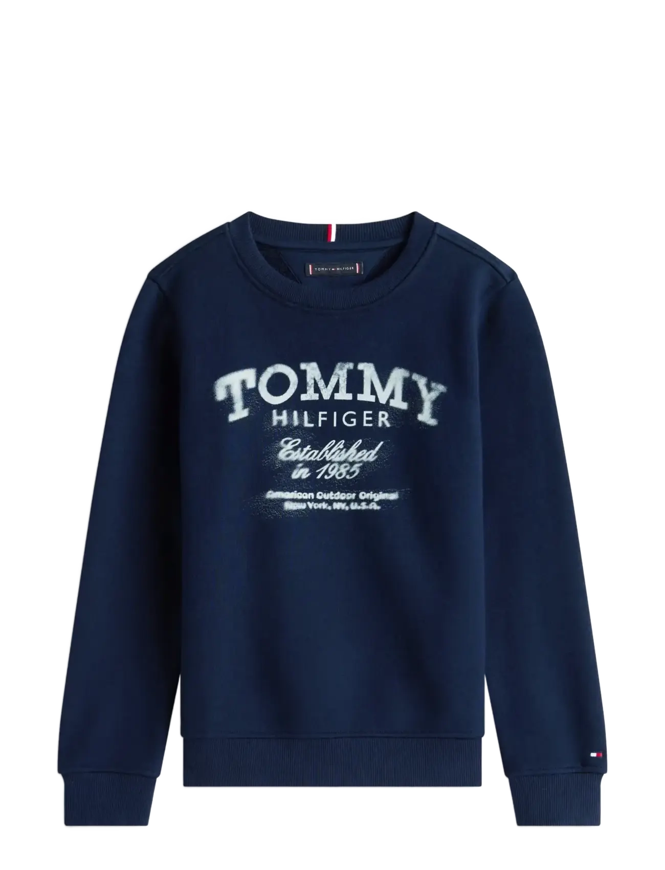 TOMMY HILFIGER Tommy Faded Print Sweatshirt Navy - 140 - Kinder