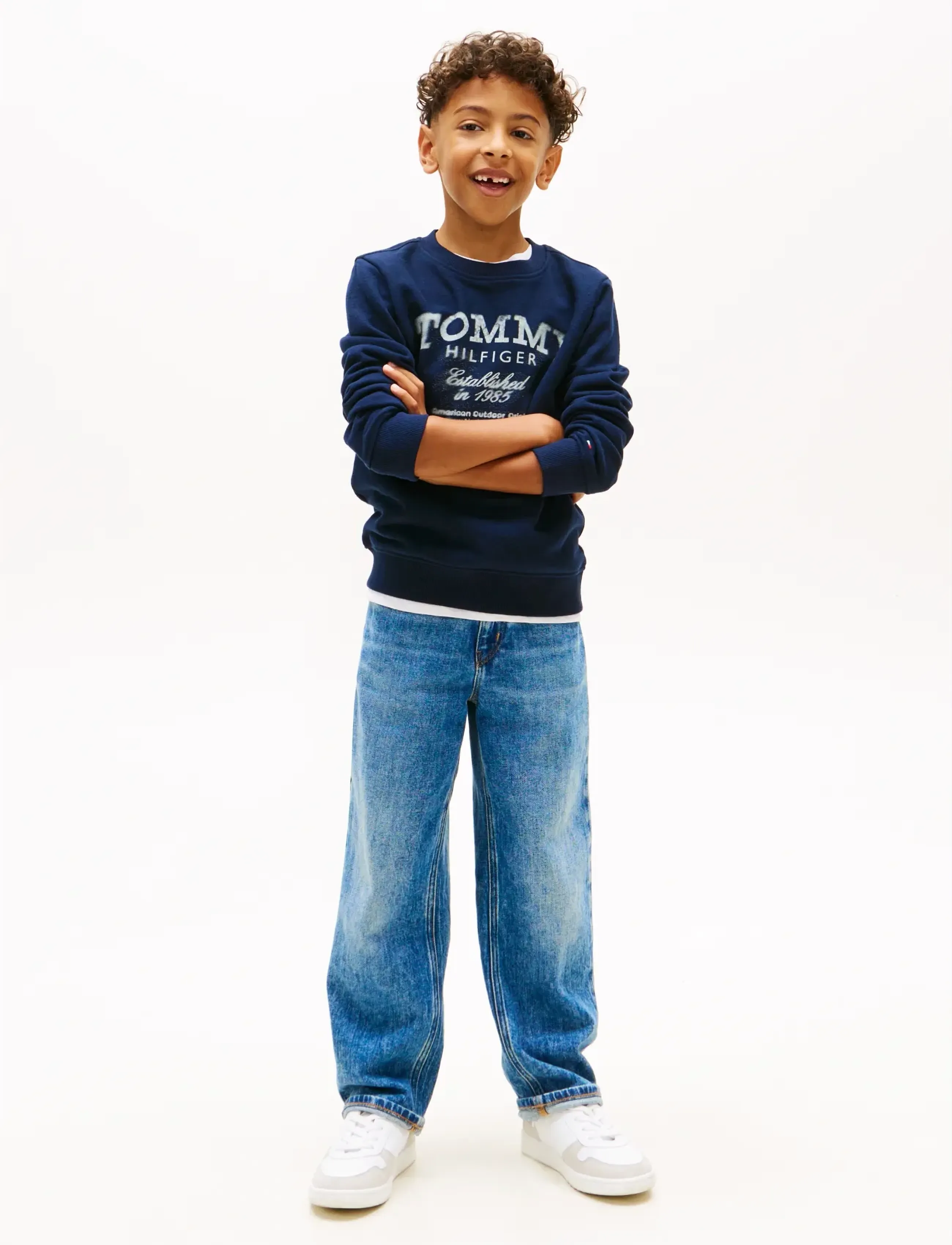 Tommy Hilfiger - TOMMY FADED PRINT SWEATSHIRT - dressipluusid - dark night navy - 3