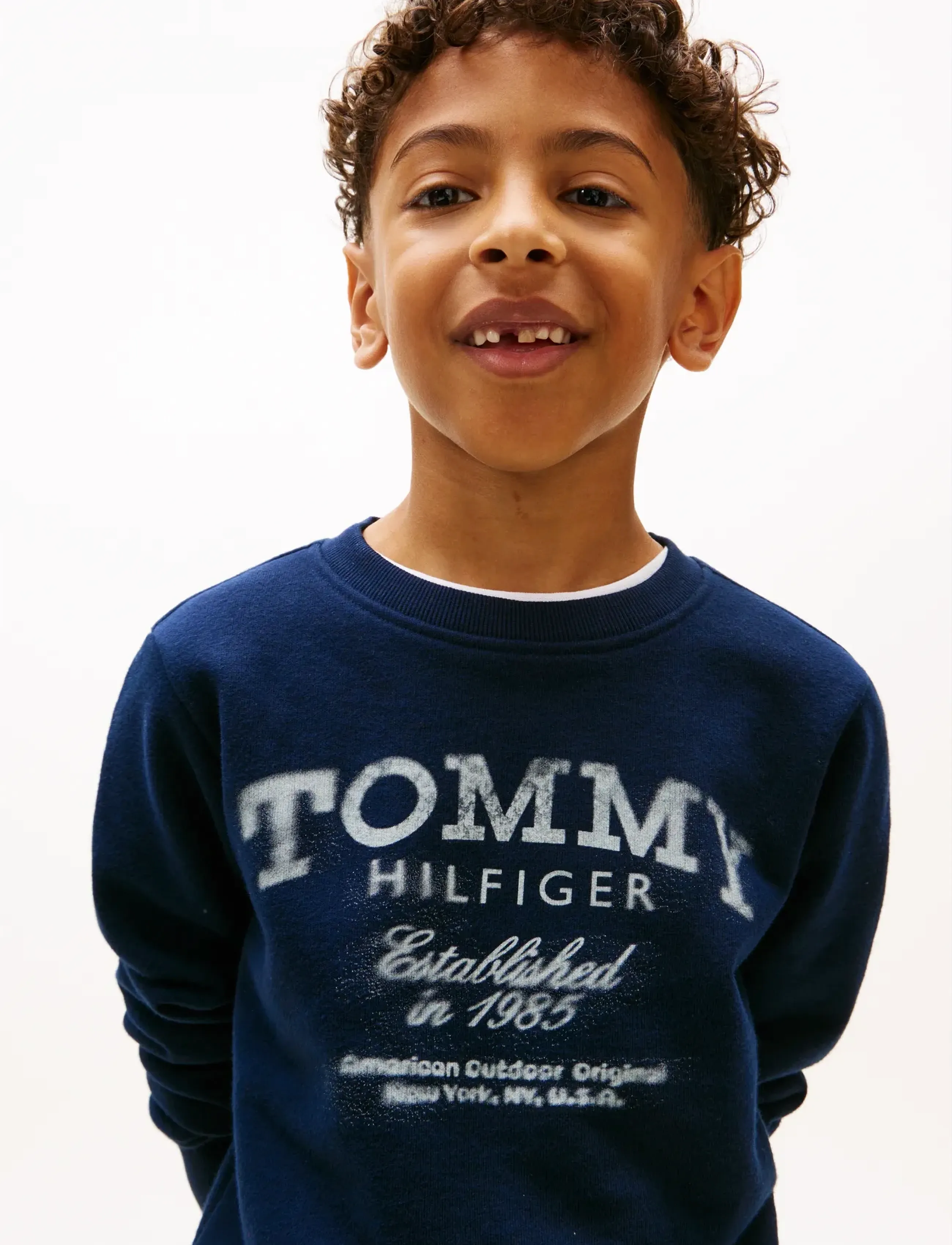 Tommy Hilfiger - TOMMY FADED PRINT SWEATSHIRT - dressipluusid - dark night navy - 4