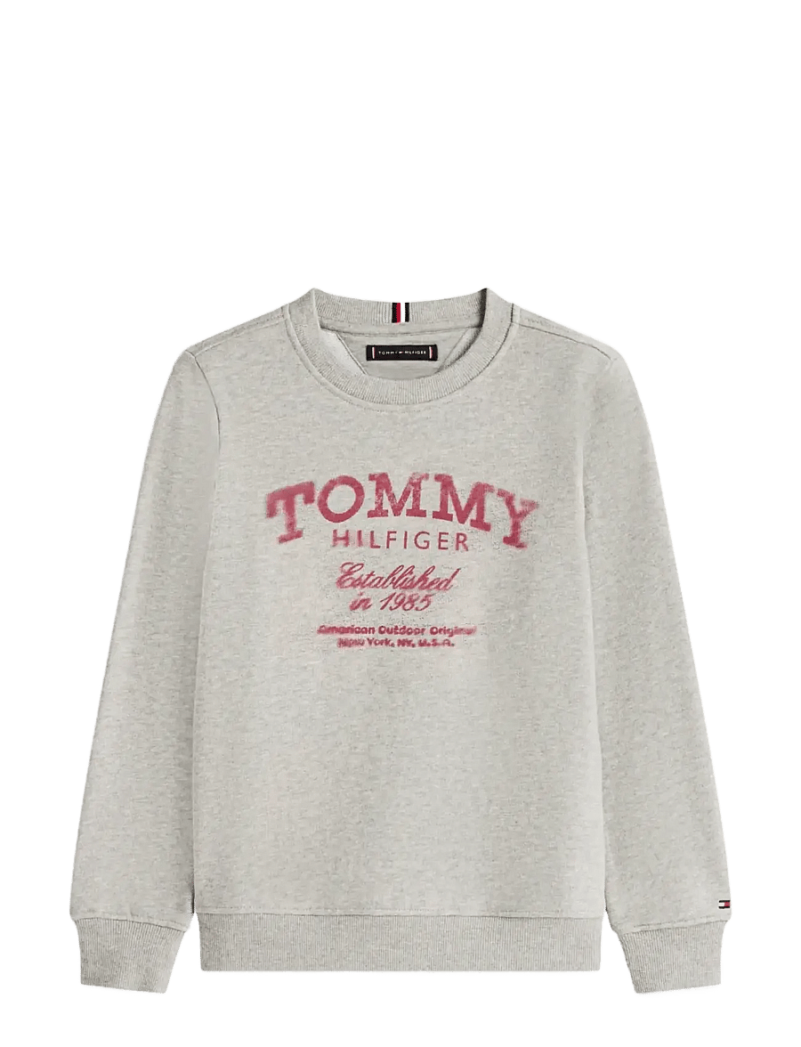 Tommy Hilfiger - TOMMY FADED PRINT SWEATSHIRT - sweatshirts - mid grey heather - 1
