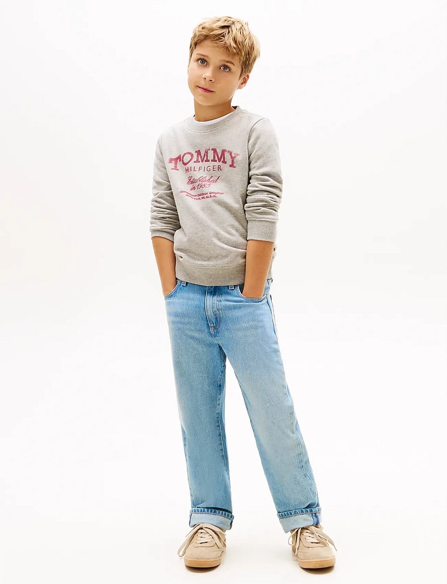 Tommy Hilfiger - TOMMY FADED PRINT SWEATSHIRT - sweatshirts - mid grey heather - 3