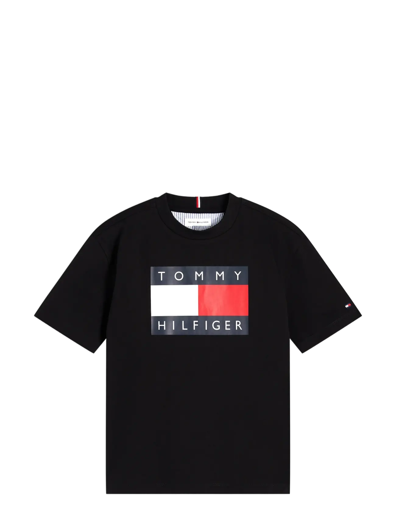 TOMMY HILFIGER Heritage Printed Flag T-Shirt Schwarz - 140 - Kinder