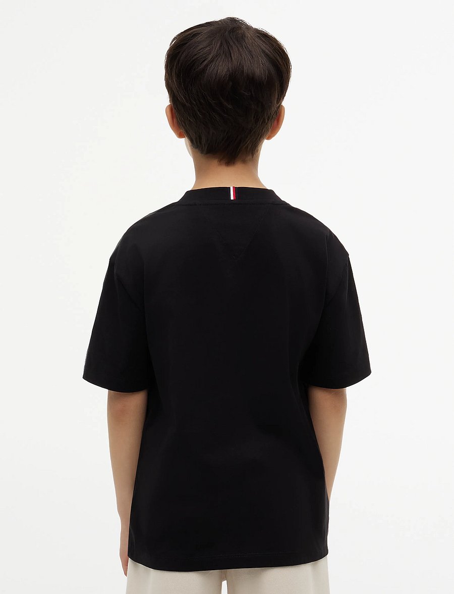 Tommy Hilfiger - HERITAGE PRINTED FLAG T-SHIRT - kortærmede t-shirts - black - 2