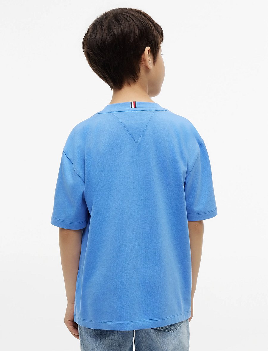 Tommy Hilfiger - HERITAGE PRINTED FLAG T-SHIRT - short-sleeved t-shirts - copenhagen blue - 2