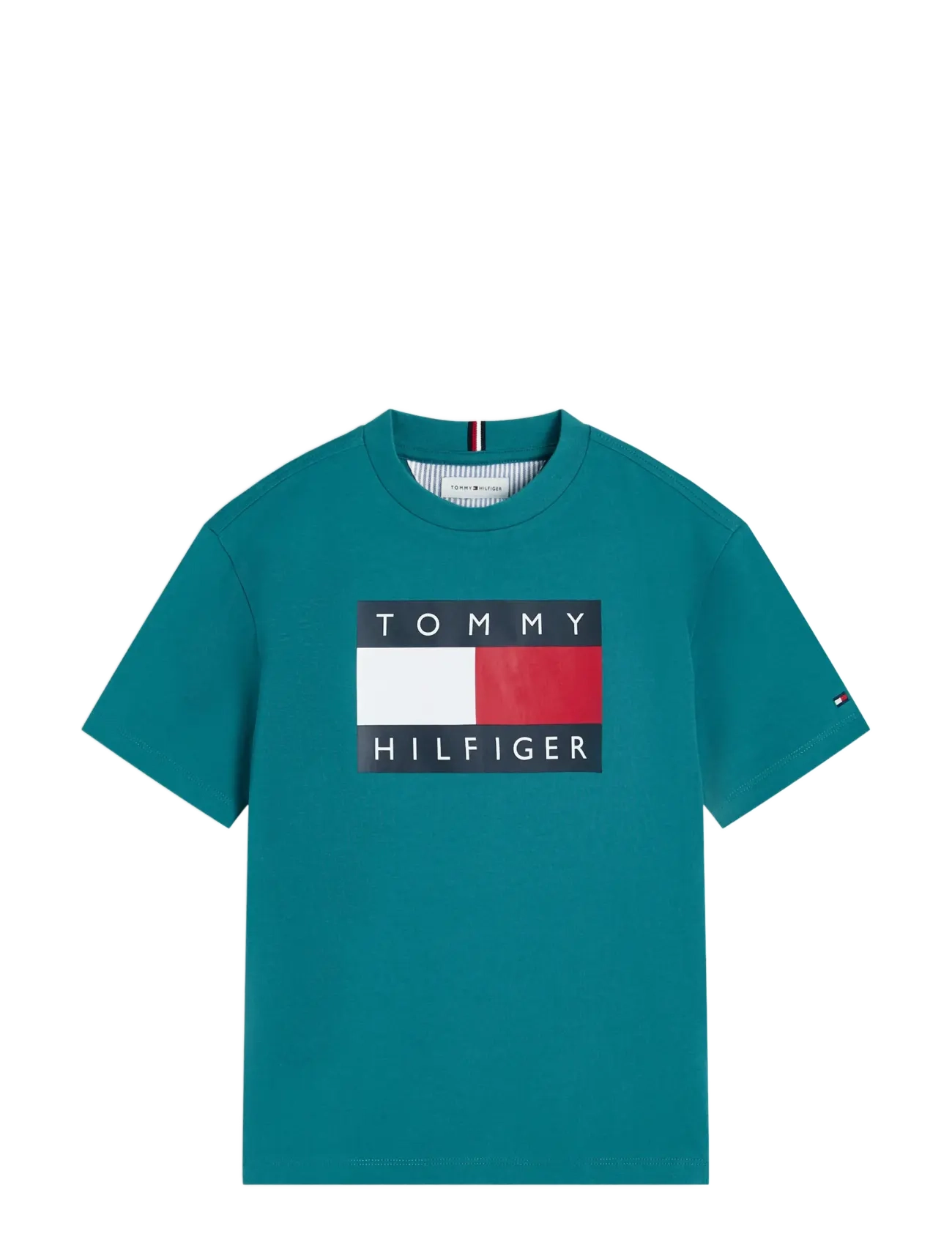 TOMMY HILFIGER Heritage Printed Flag T-Shirt Grün - 128 - Kinder