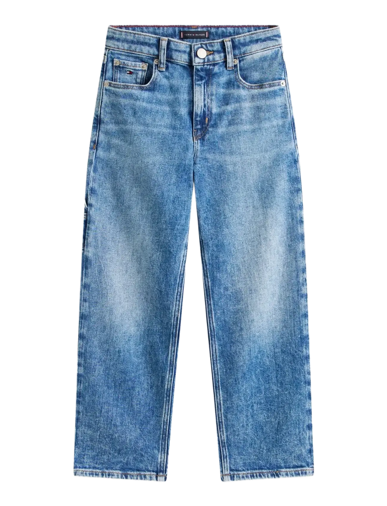 Tommy Hilfiger HERITAGE FLAG BAGGY WORKER JEANS - Riided - DENIM MEDIUM VINTAGE / blue