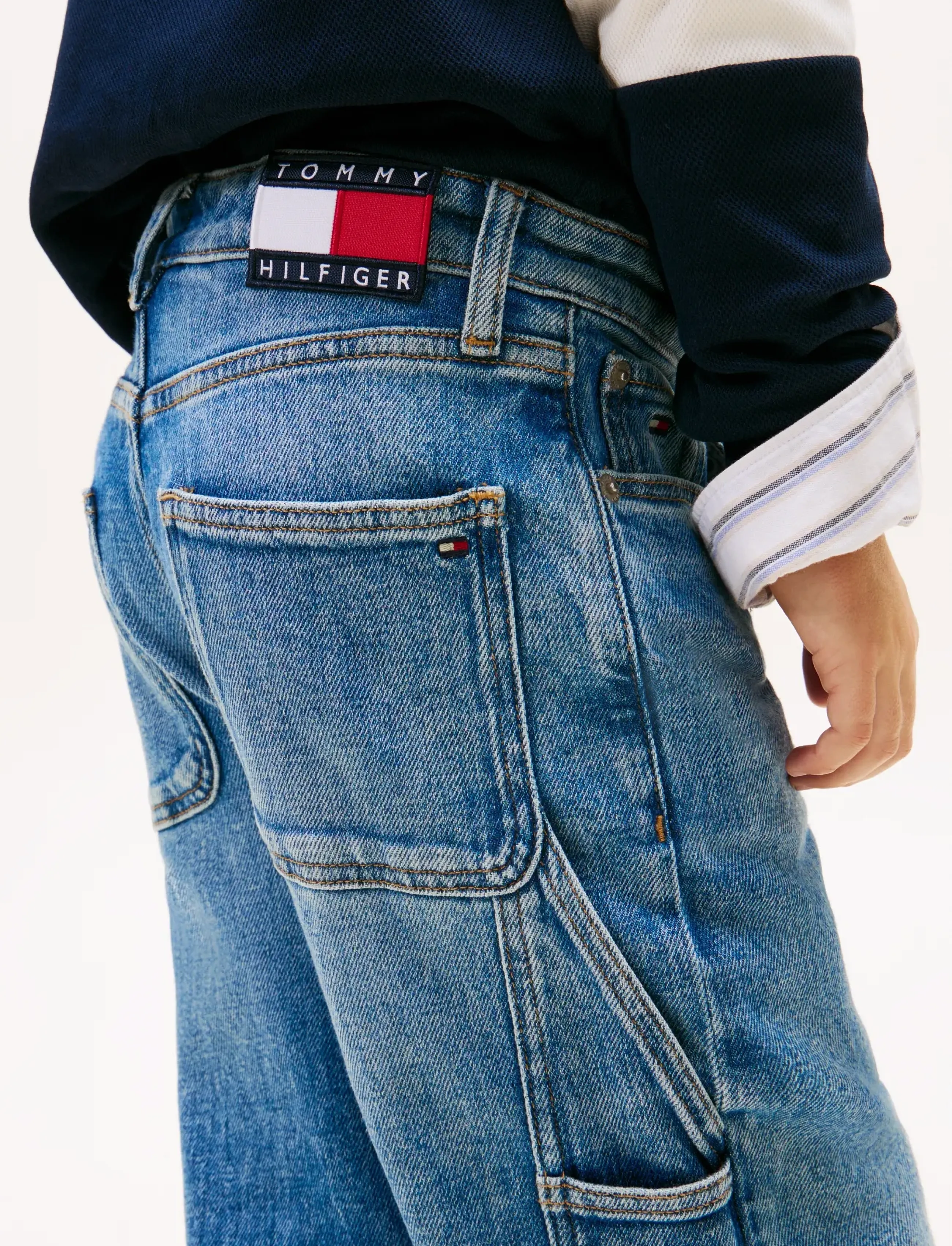 Tommy Hilfiger - HERITAGE FLAG BAGGY WORKER JEANS - loose jeans - denim medium vintage - 4