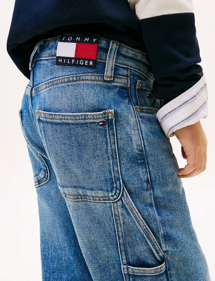 Tommy Hilfiger - HERITAGE FLAG BAGGY WORKER JEANS - loose jeans - denim medium vintage - 4