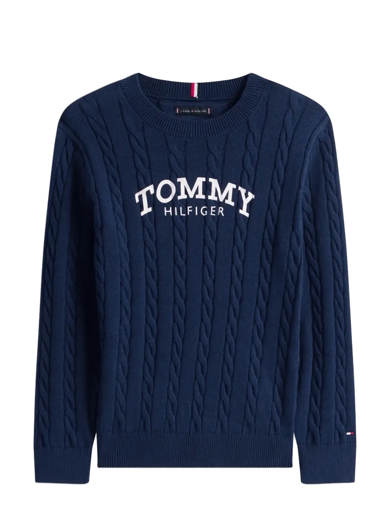 Tommy Hilfiger GRAPHIC CABLE CN SWEATER - Nach Größe einkaufen - DARK NIGHT NAVY / navy