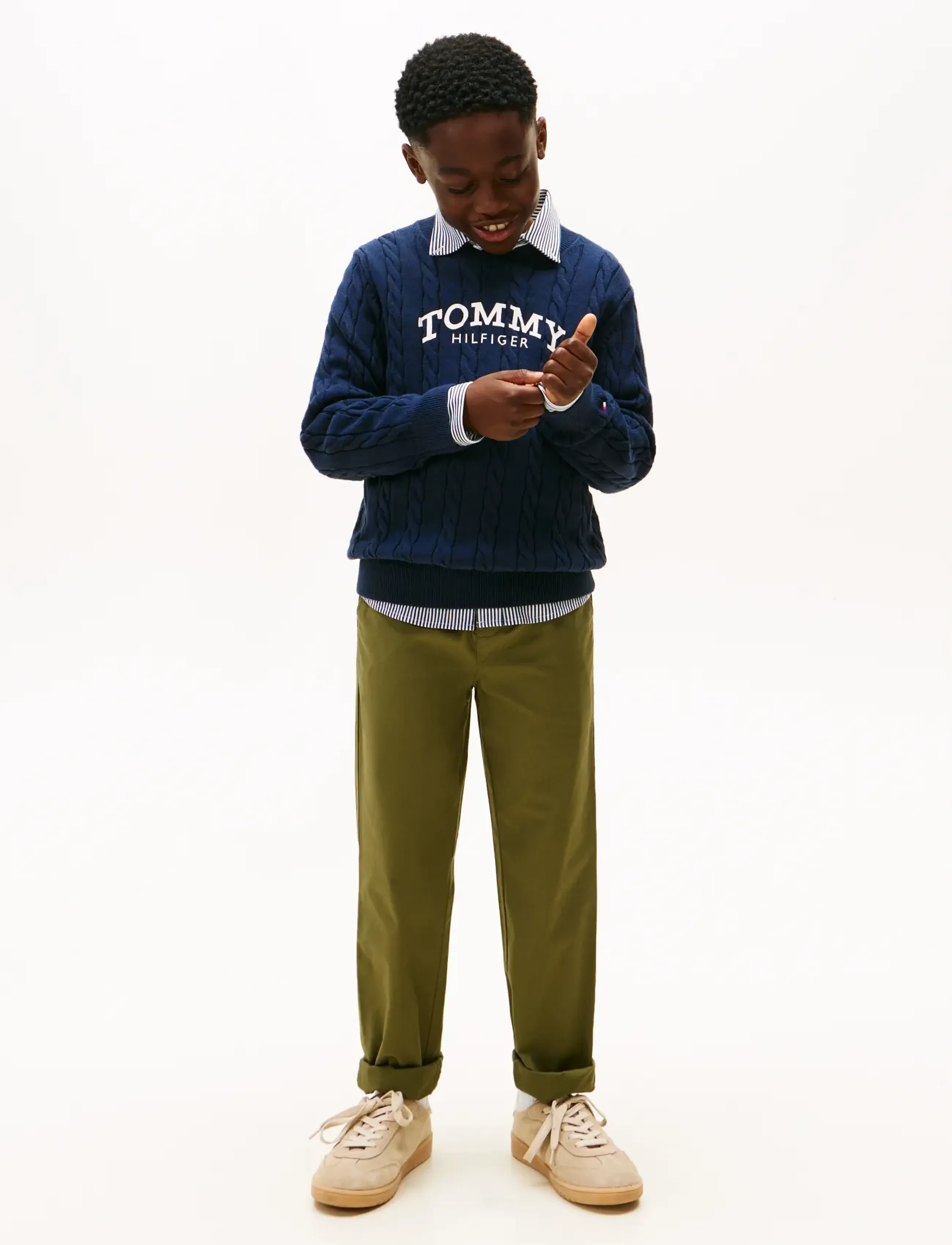 Tommy Hilfiger - GRAPHIC CABLE CN SWEATER - pullover - dark night navy - 2