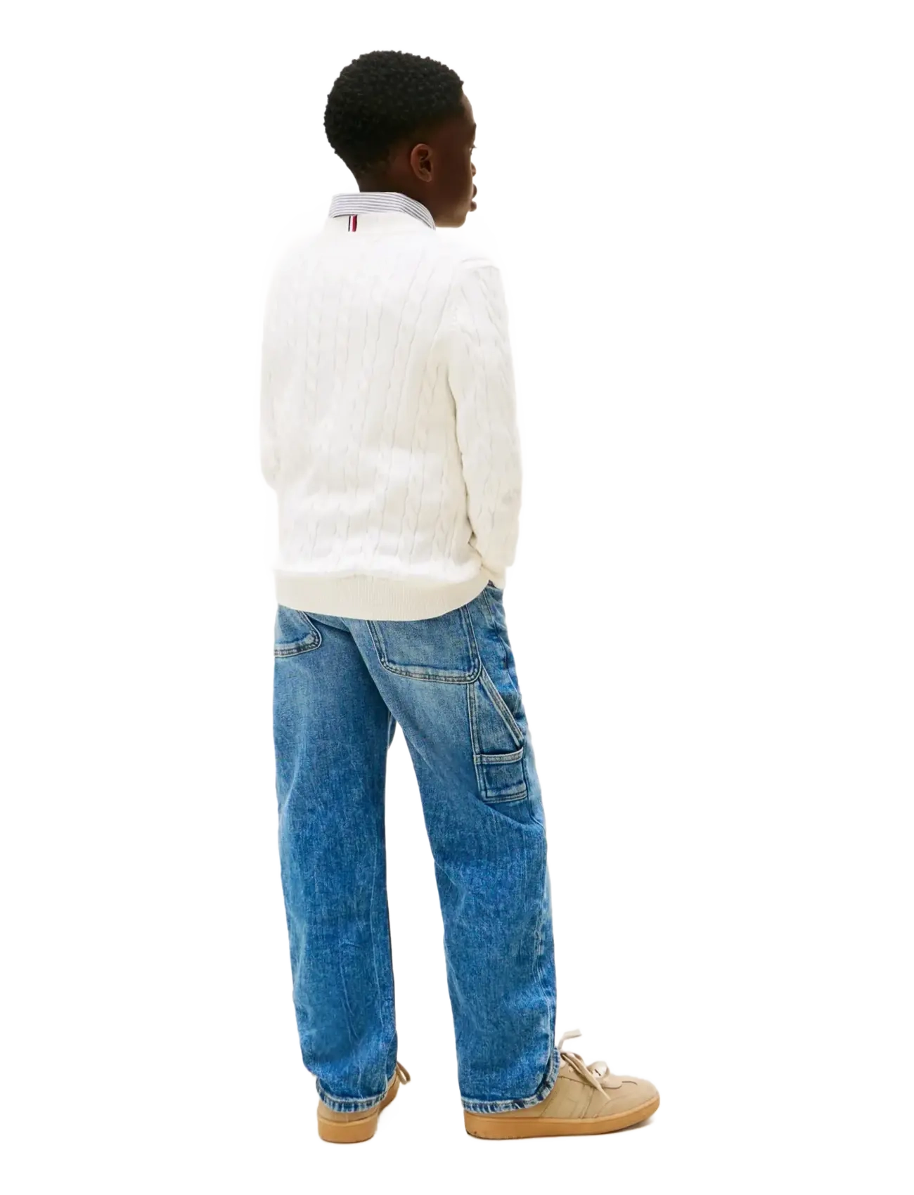 Tommy Hilfiger - GRAPHIC CABLE CN SWEATER - trøjer - ivory silk - 2