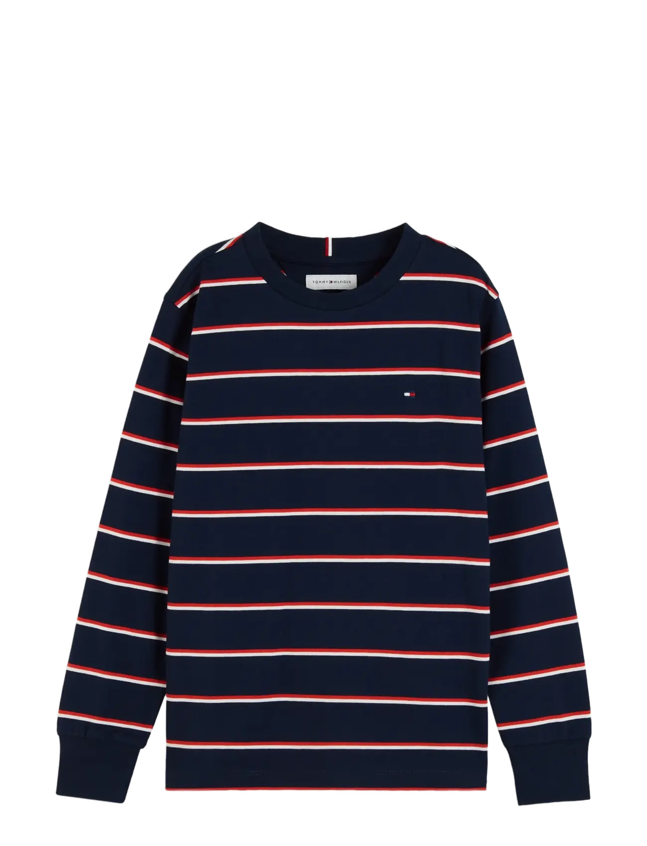 Tommy Hilfiger - STRIPE TEE LS - långärmade t-shirts - dark blue - 1