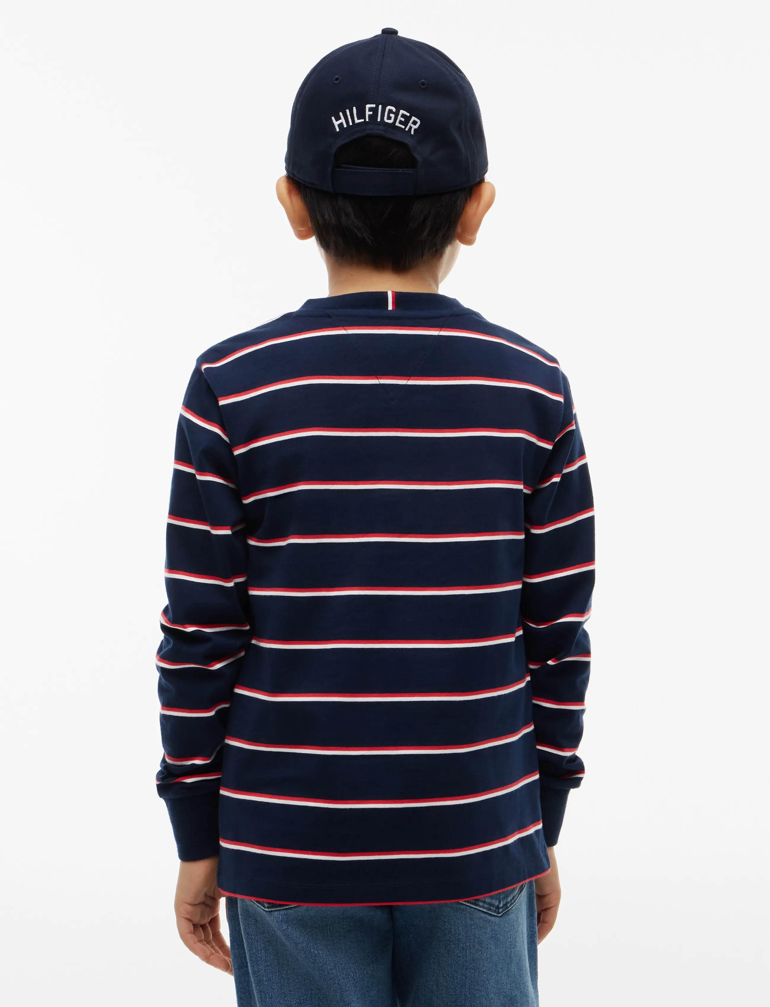 Tommy Hilfiger - STRIPE TEE LS - långärmade t-shirts - dark blue - 2
