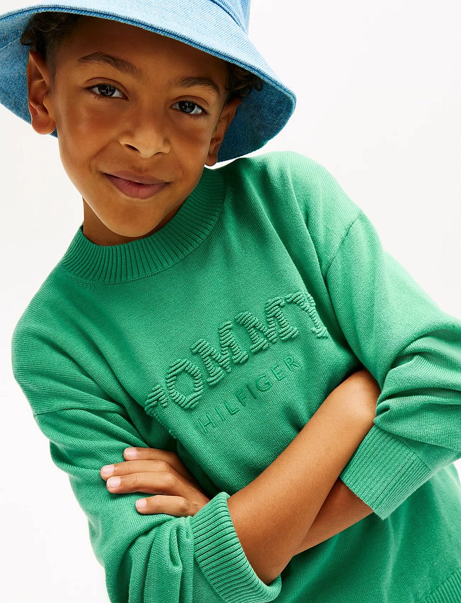 Tommy Hilfiger - MONOTYPE GRAPHIC SWEATER LS - pullover - bahama green - 4