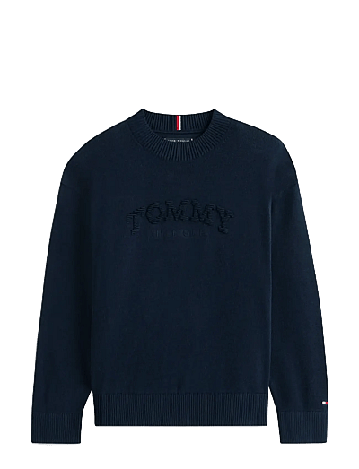 Tommy Hilfiger MONOTYPE GRAPHIC SWEATER LS - Fødselsdagsgaver - DARK NIGHT NAVY / navy