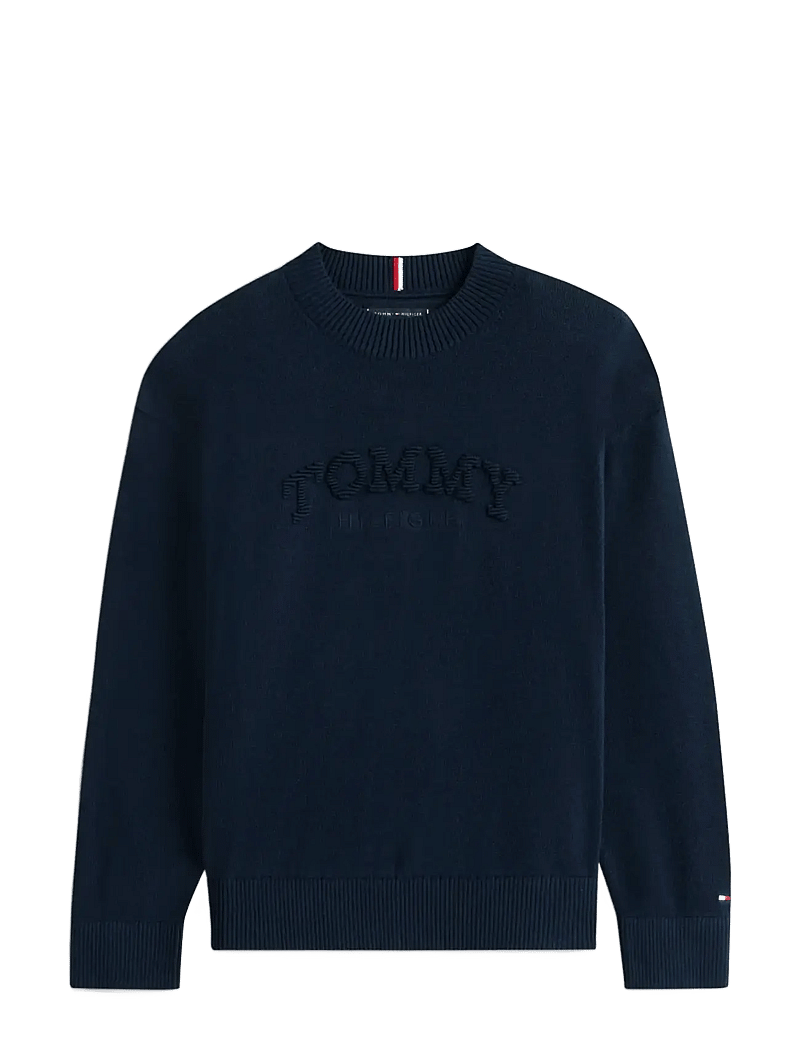 Tommy Hilfiger - MONOTYPE GRAPHIC SWEATER LS - stickade tröjor - dark night navy - 1