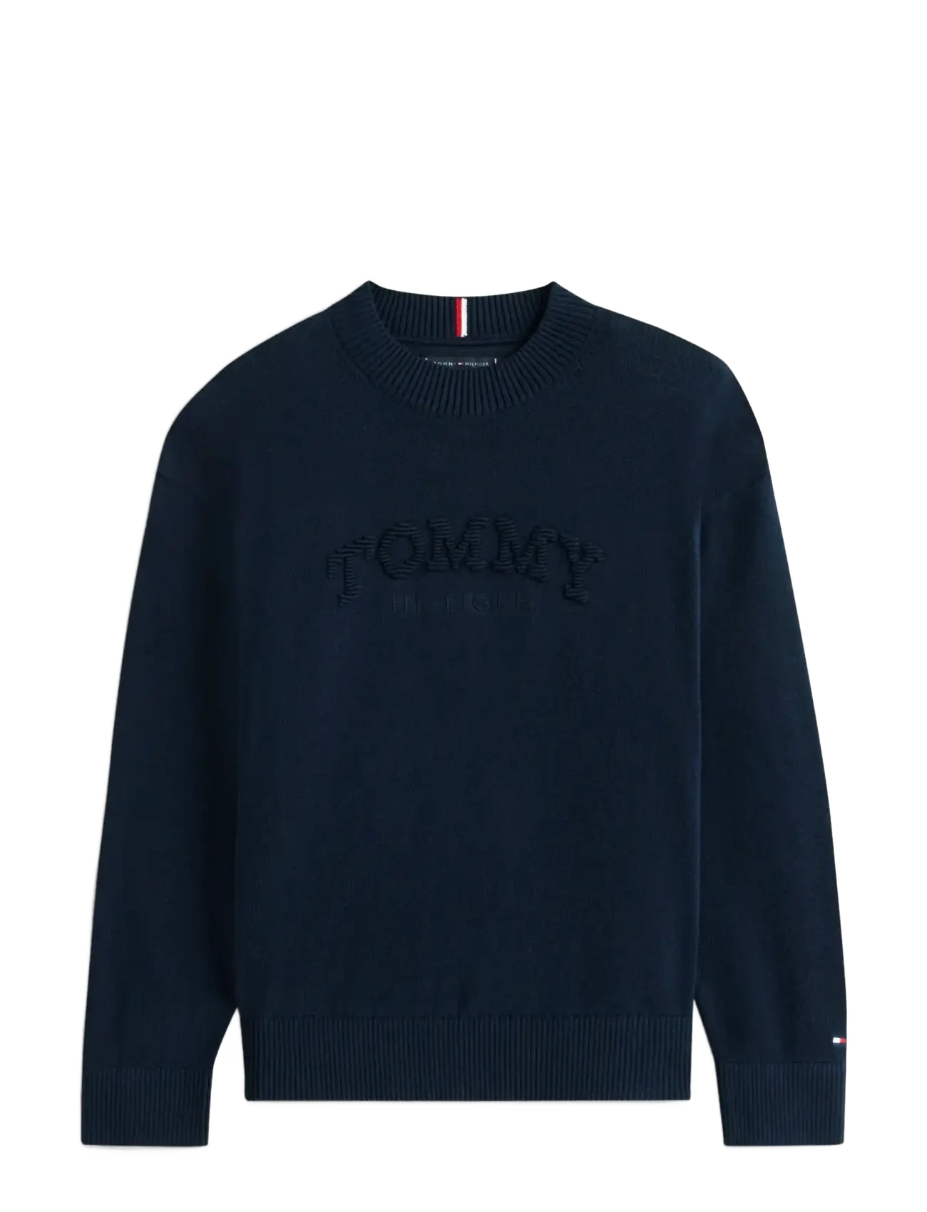 Tommy Hilfiger MONOTYPE GRAPHIC SWEATER LS - Strik - DARK NIGHT NAVY / navy