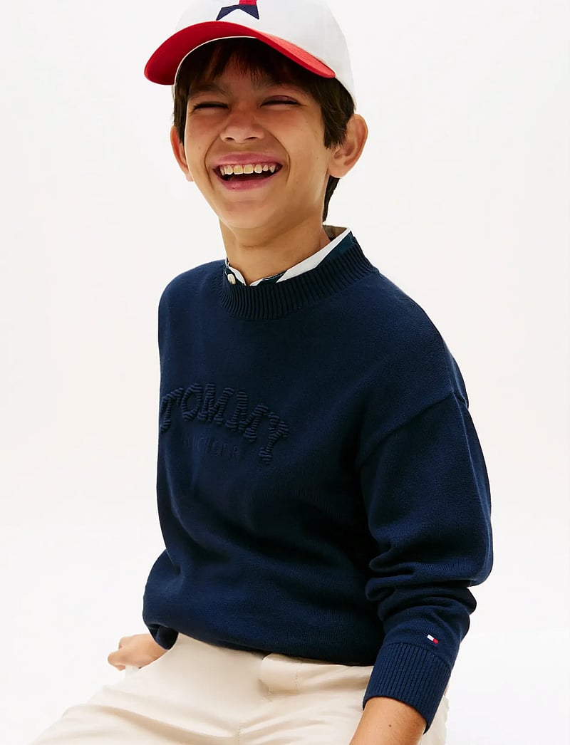 Tommy Hilfiger - MONOTYPE GRAPHIC SWEATER LS - stickade tröjor - dark night navy - 4