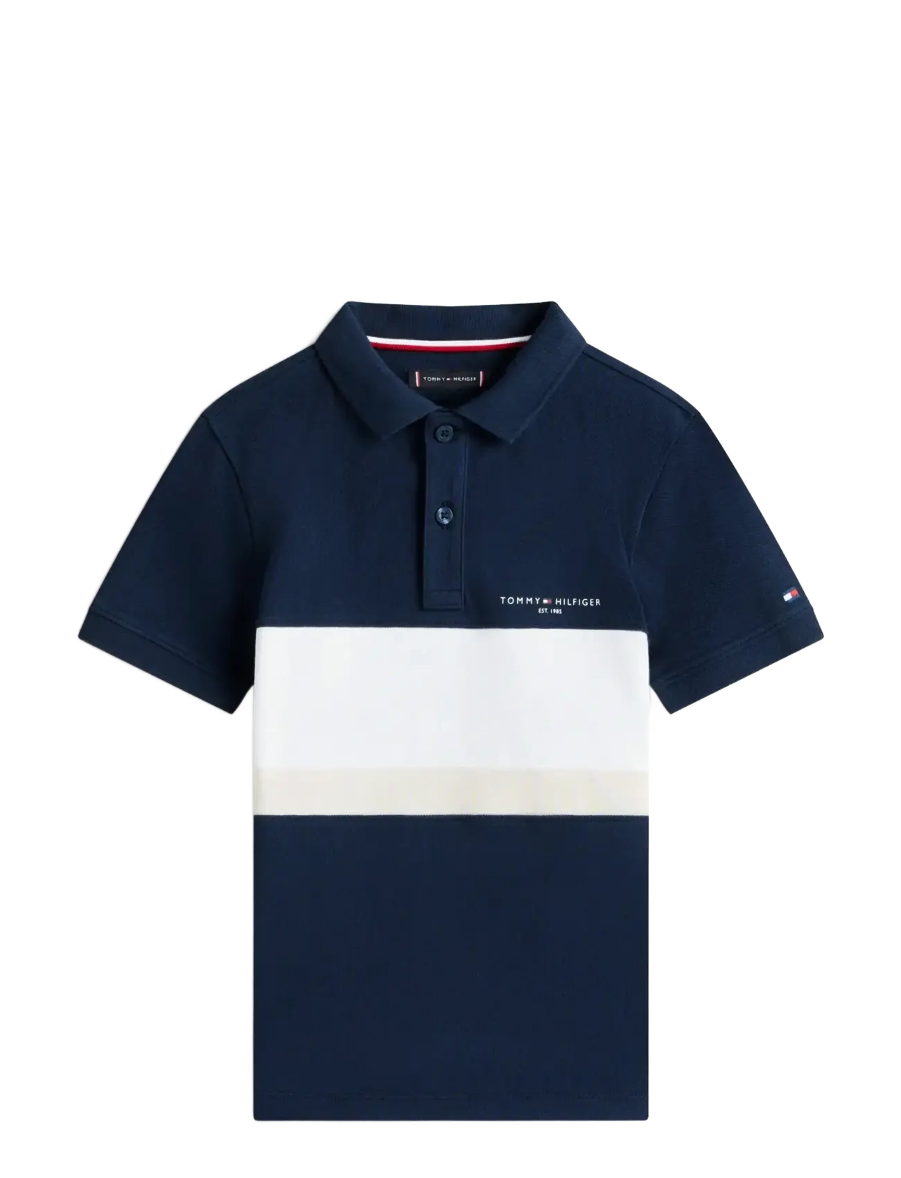 MINI CORP EMB CLRBLOCK POLO SS - DARK NIGHT NAVY COLOURBLOCK