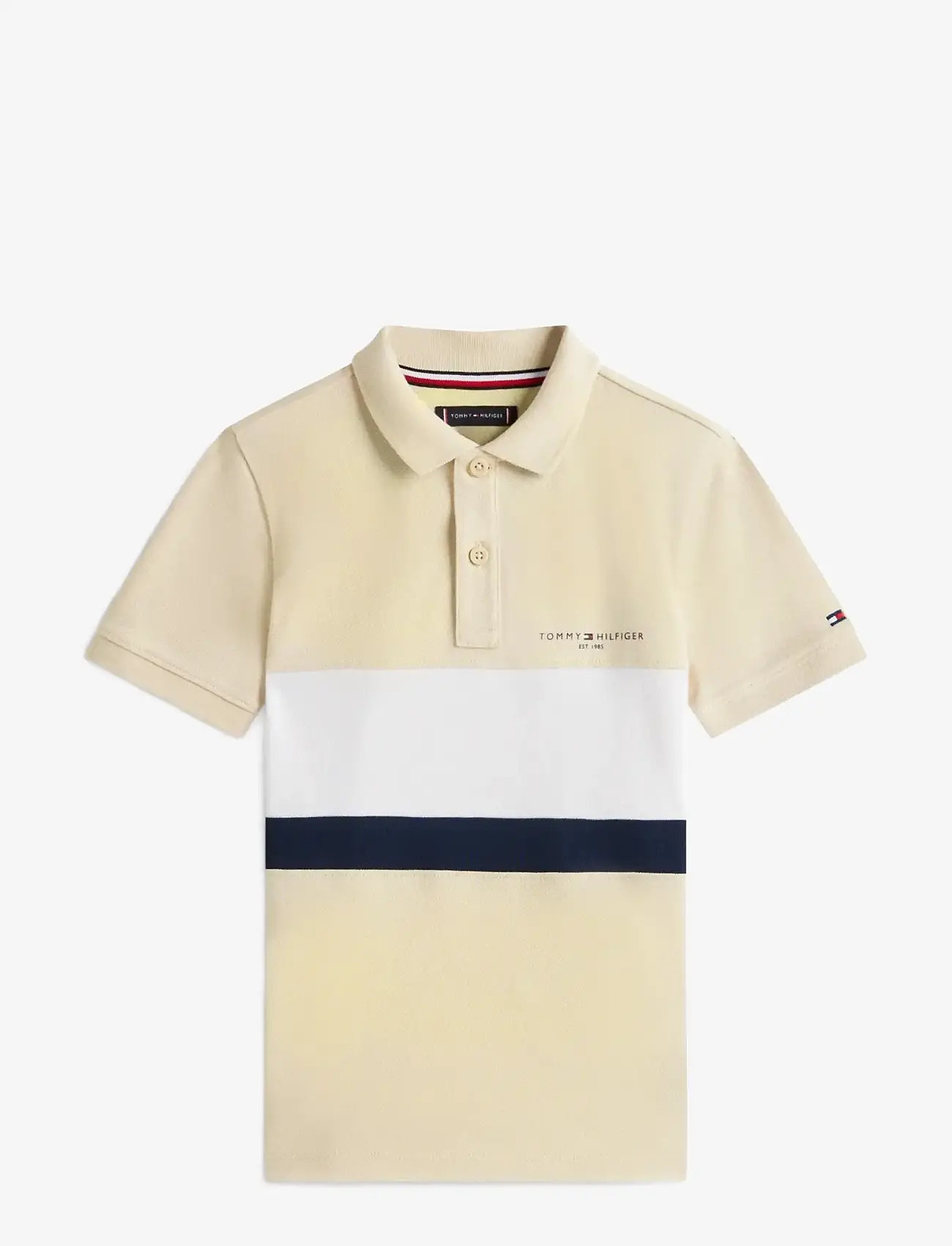 Tommy Hilfiger - MINI CORP EMB CLRBLOCK POLO SS - lühikeste varrukatega polod - classic beige colourblock - 1
