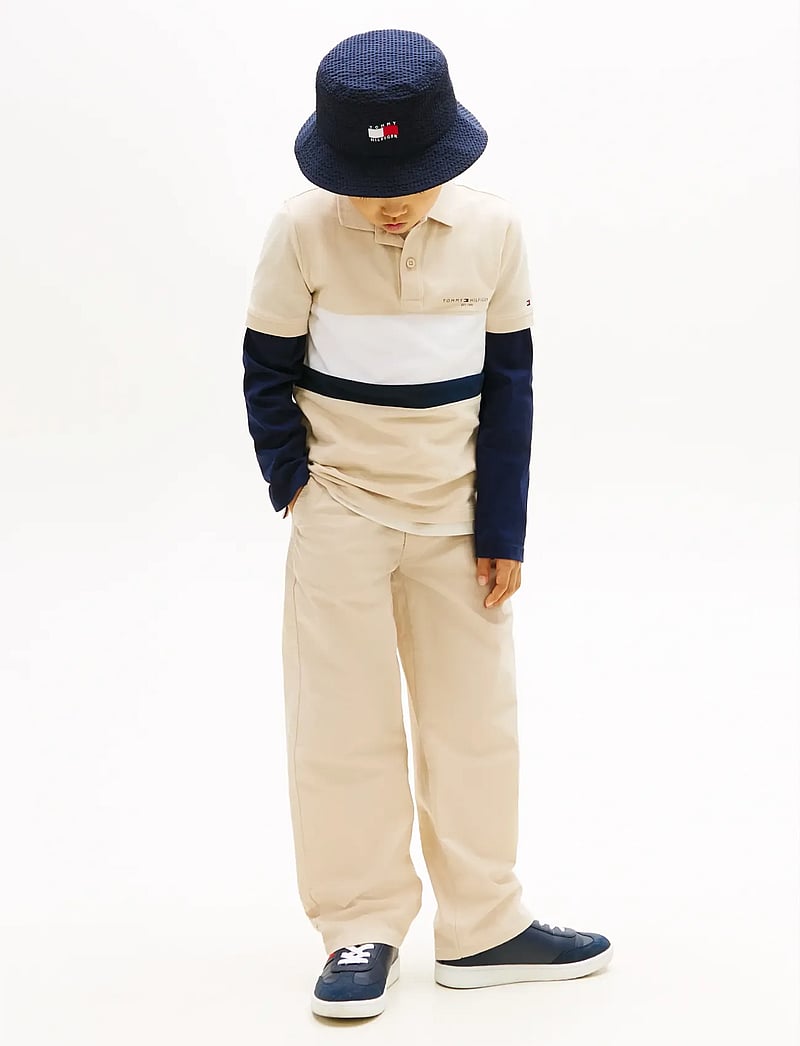 Tommy Hilfiger - MINI CORP EMB CLRBLOCK POLO SS - lühikeste varrukatega polod - classic beige colourblock - 3